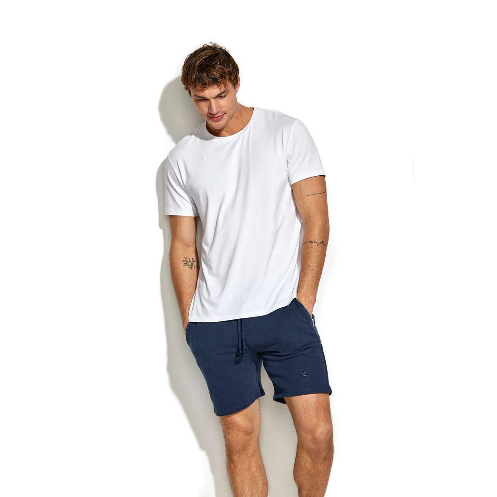 Bamboo Cotton T-shirt Crewneck White - Image 4