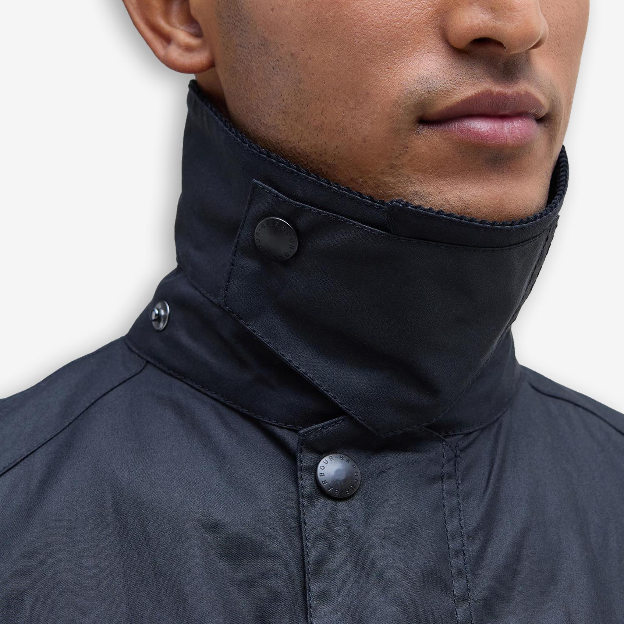 Ashby Wax Jacket Navy - Image 6