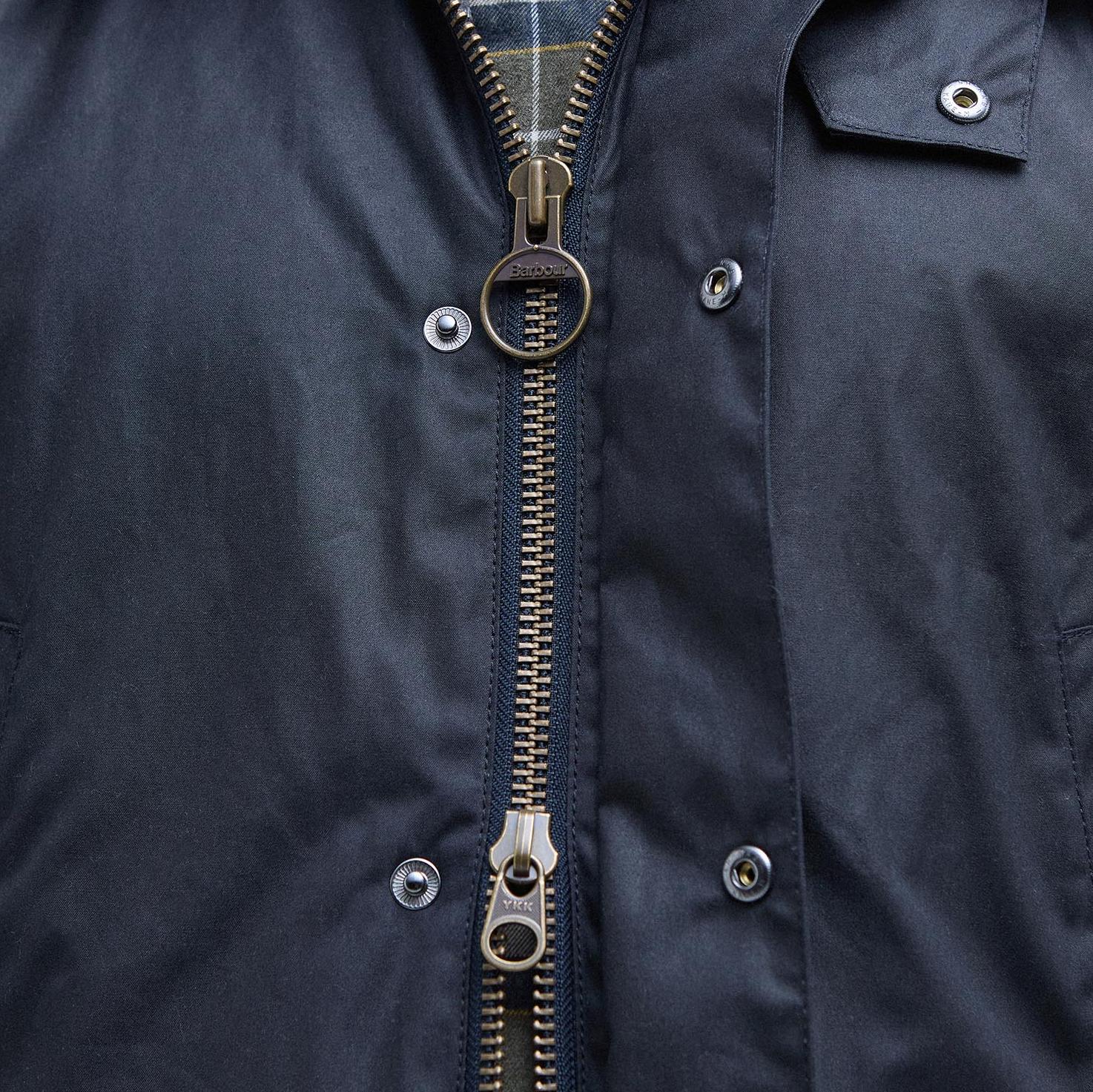 Ashby Wax Jacket Navy - Image 7