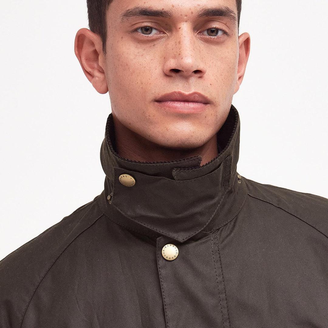 Ashby Wax Jacket Olive - Image 6