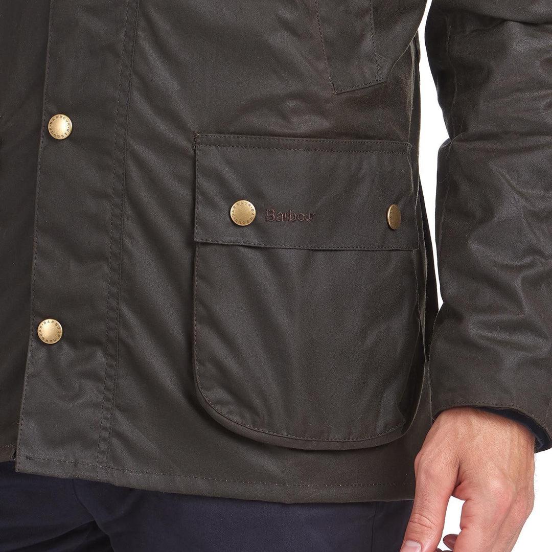 Ashby Wax Jacket Olive - Image 7