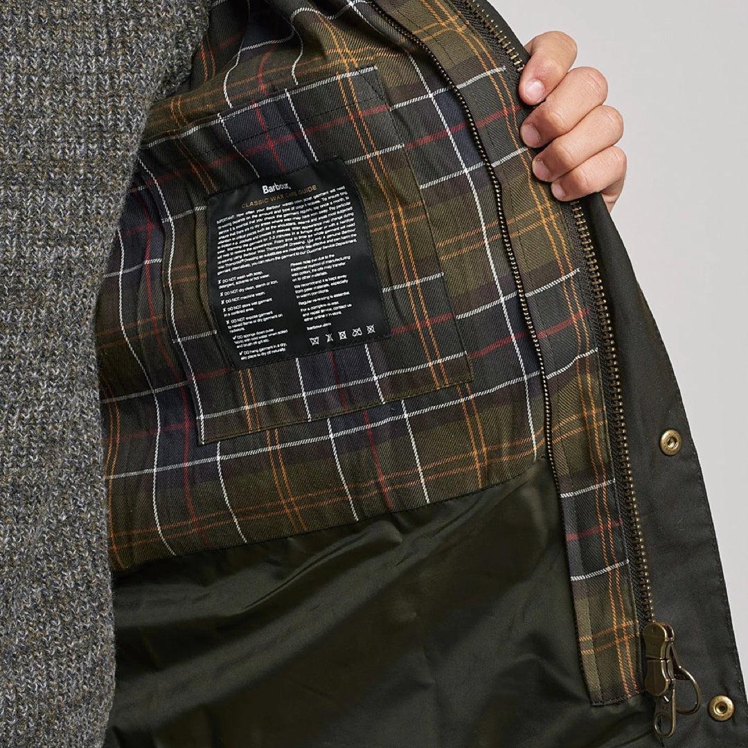 Ashby Wax Jacket Olive - Image 8