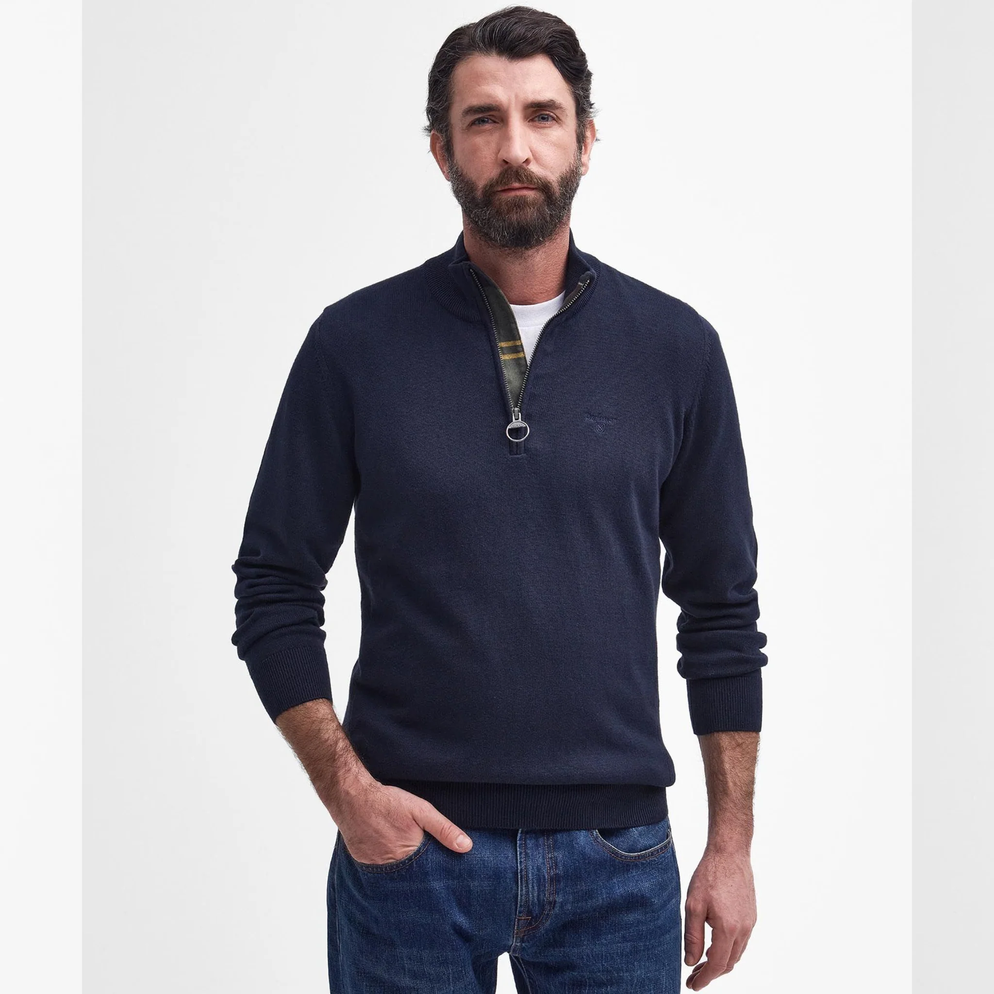 Cotton HalfZip Navy - Image 2