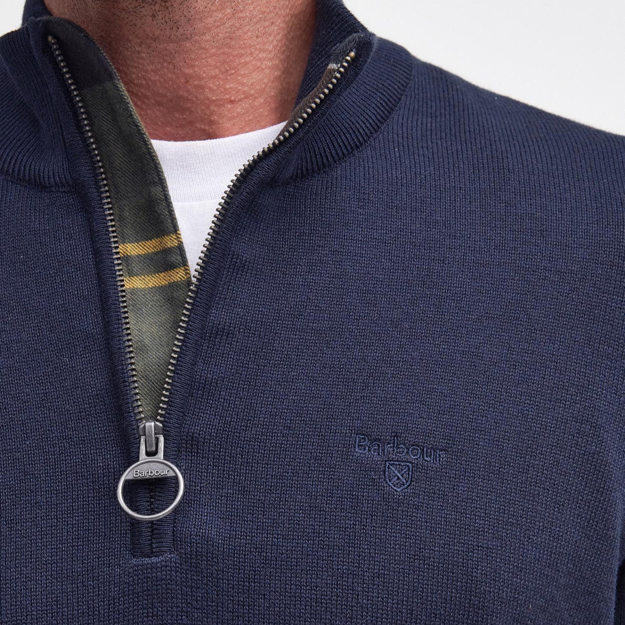 Cotton HalfZip Navy - Image 4
