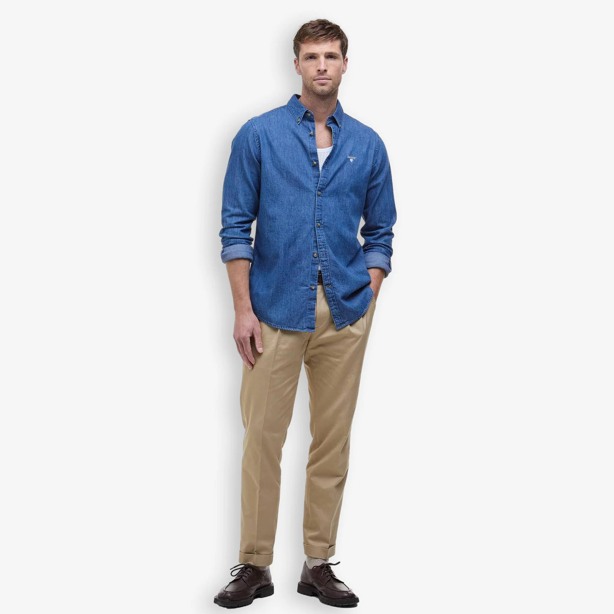 Denim Crest Shirt Chambray Blue - Image 4