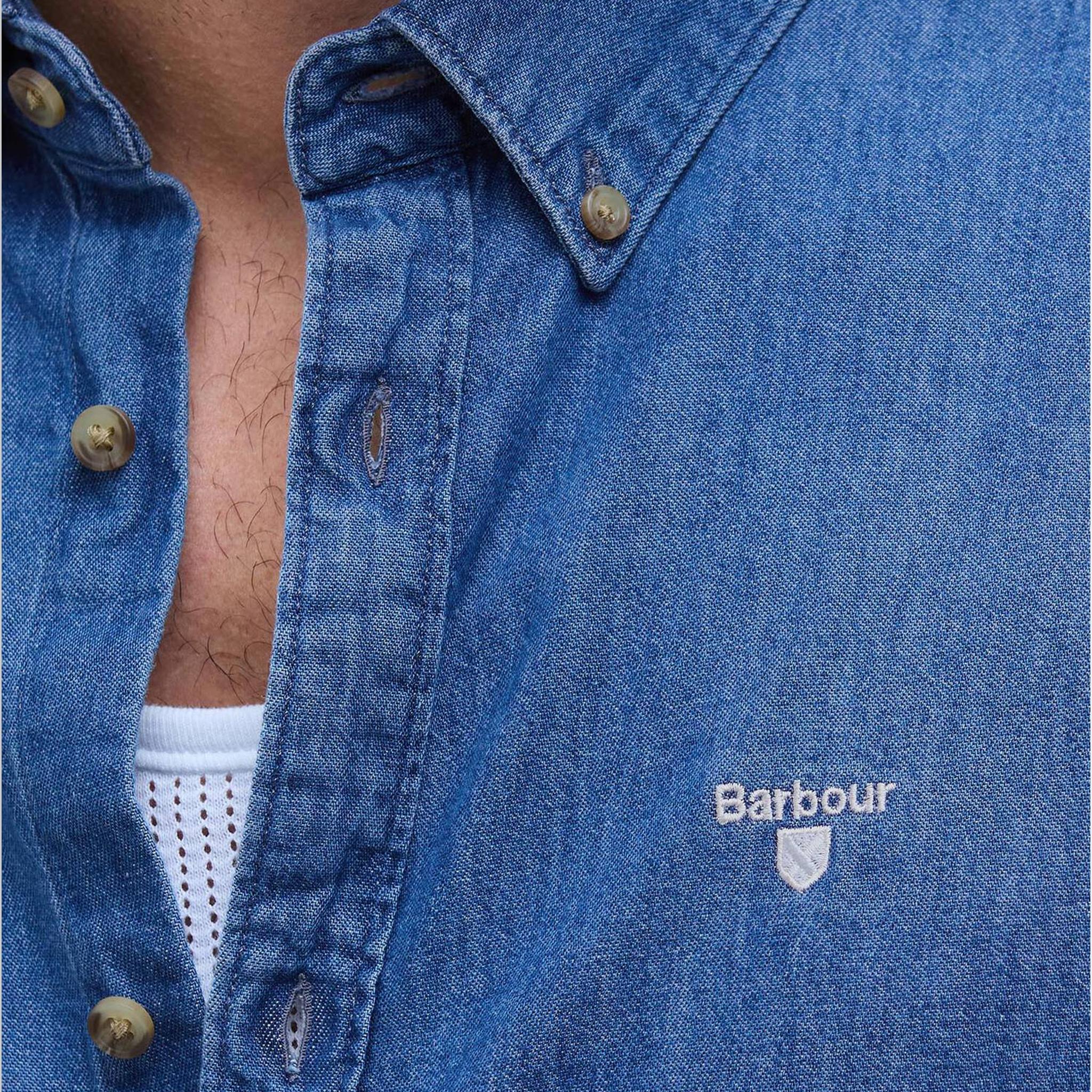 Denim Crest Shirt Chambray Blue - Image 6