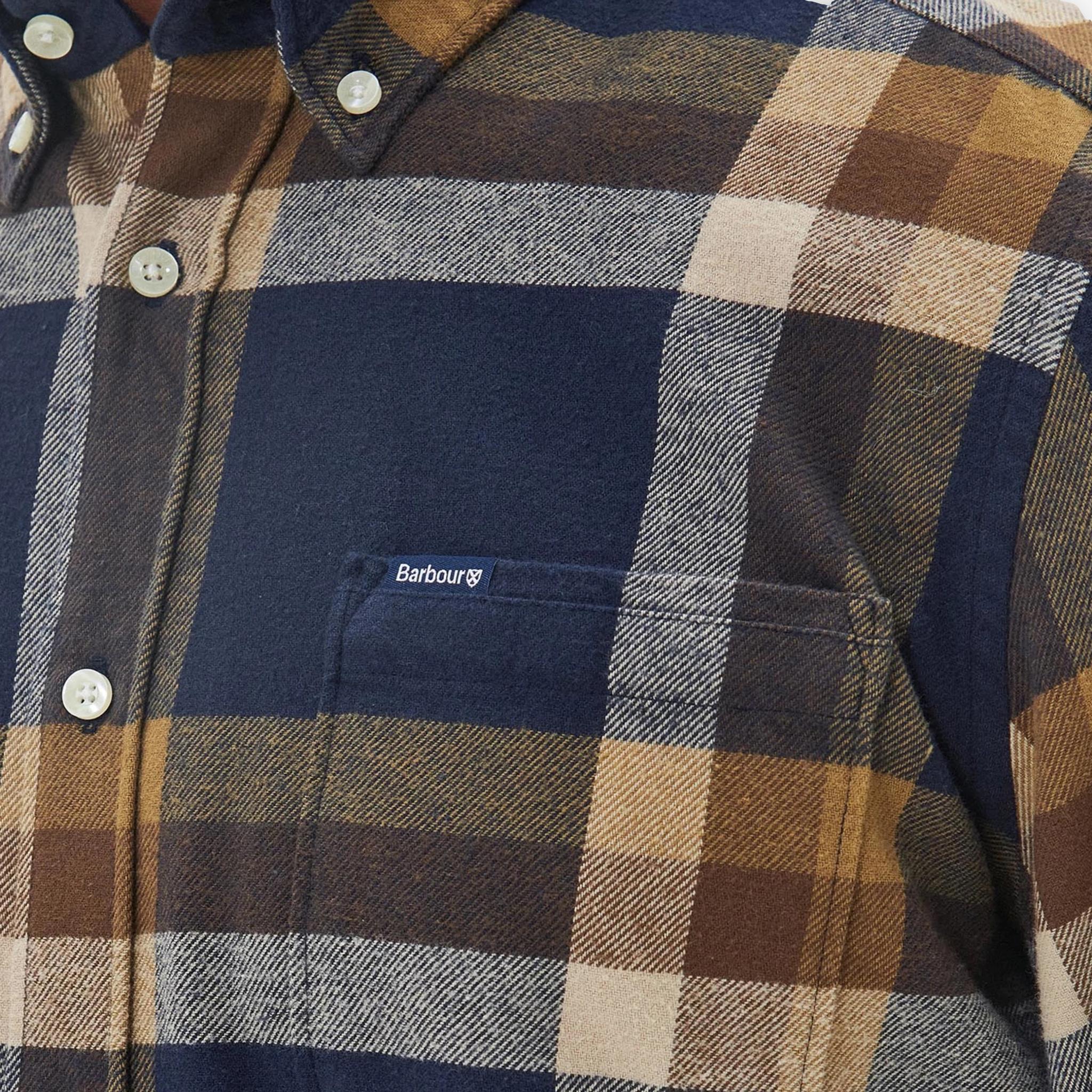 Folley Tailored Checked Shirt Navy - Image 6