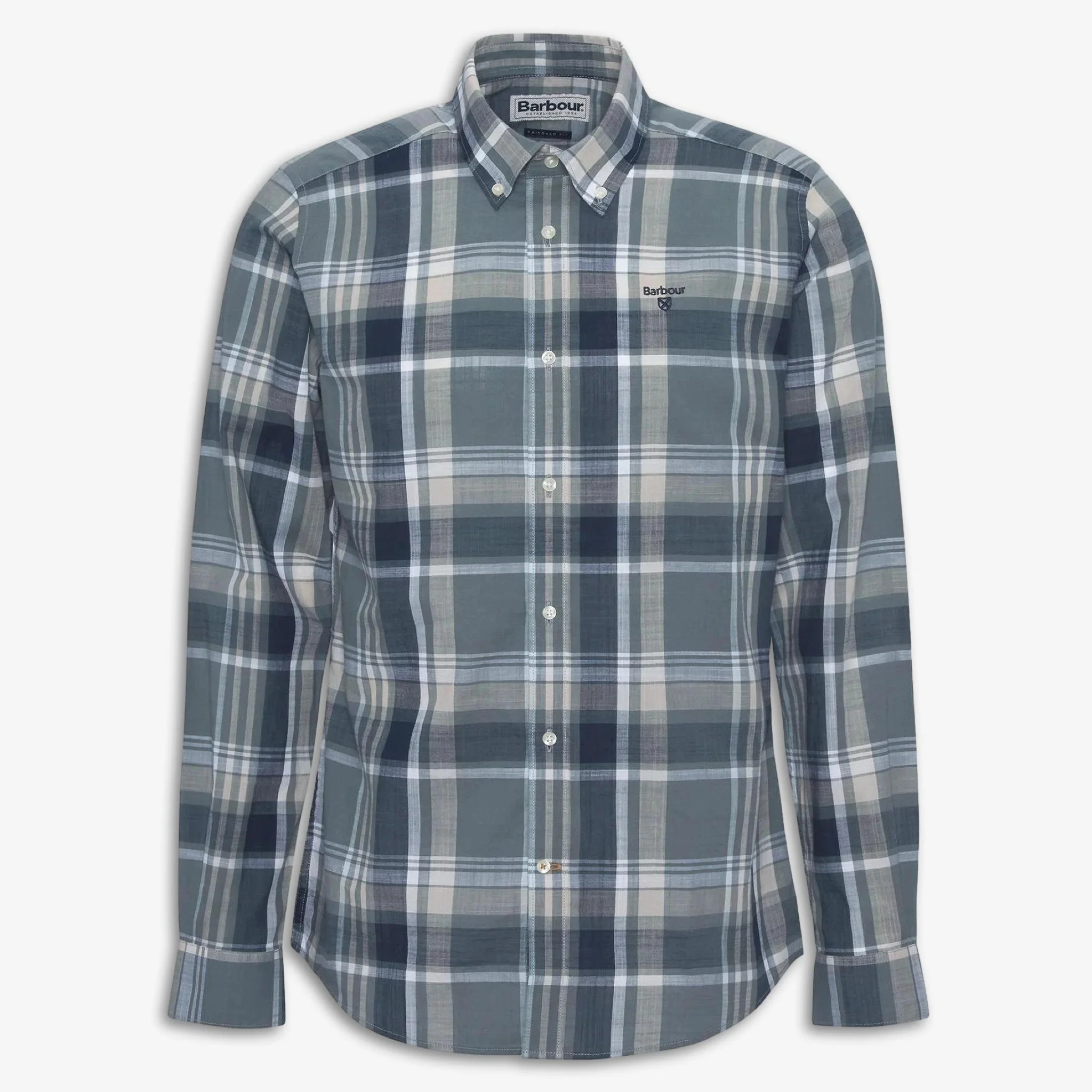 Kidd Tailored Checked Cotton Shirt Green