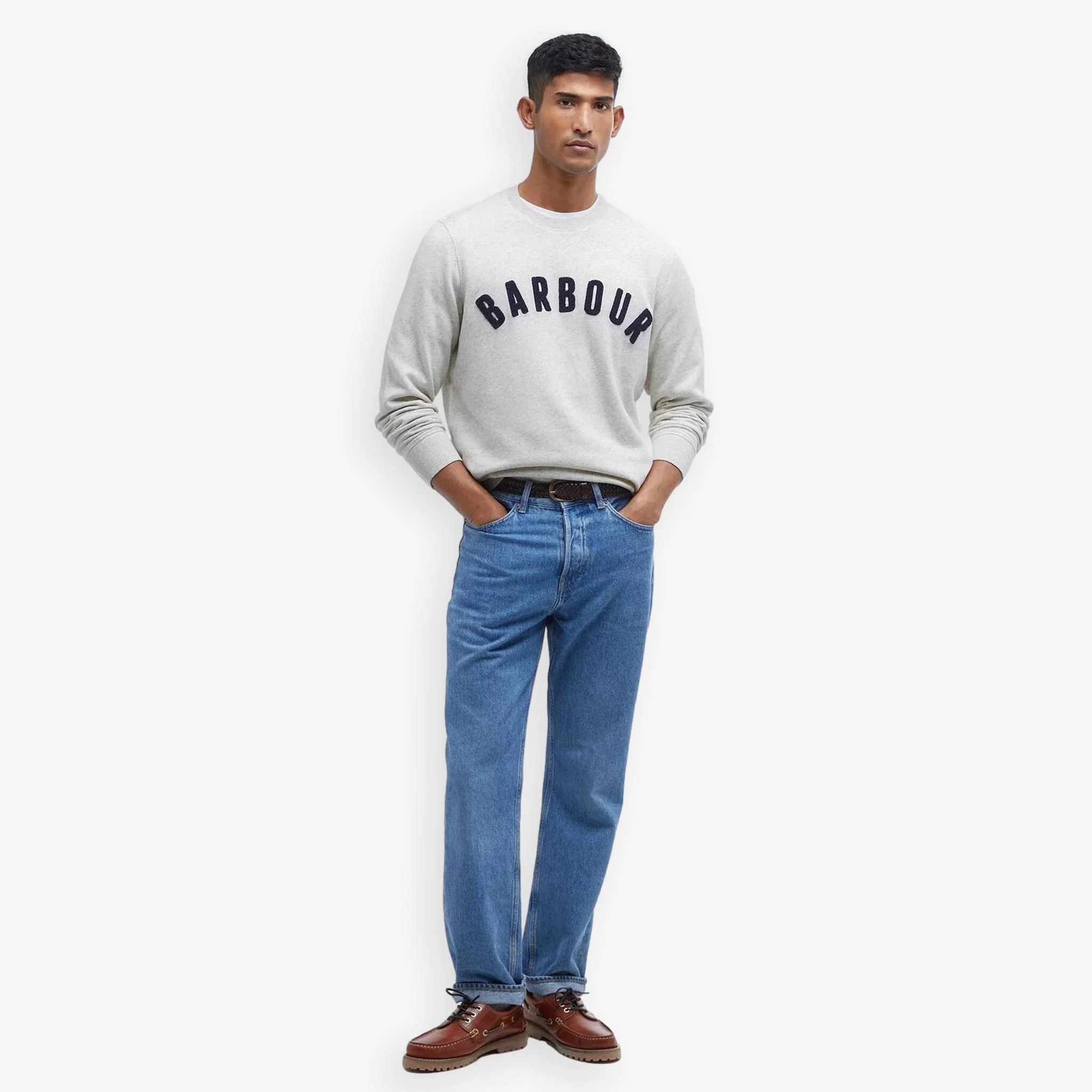 Logo Crewneck Sweatshirt Ecru - Image 4