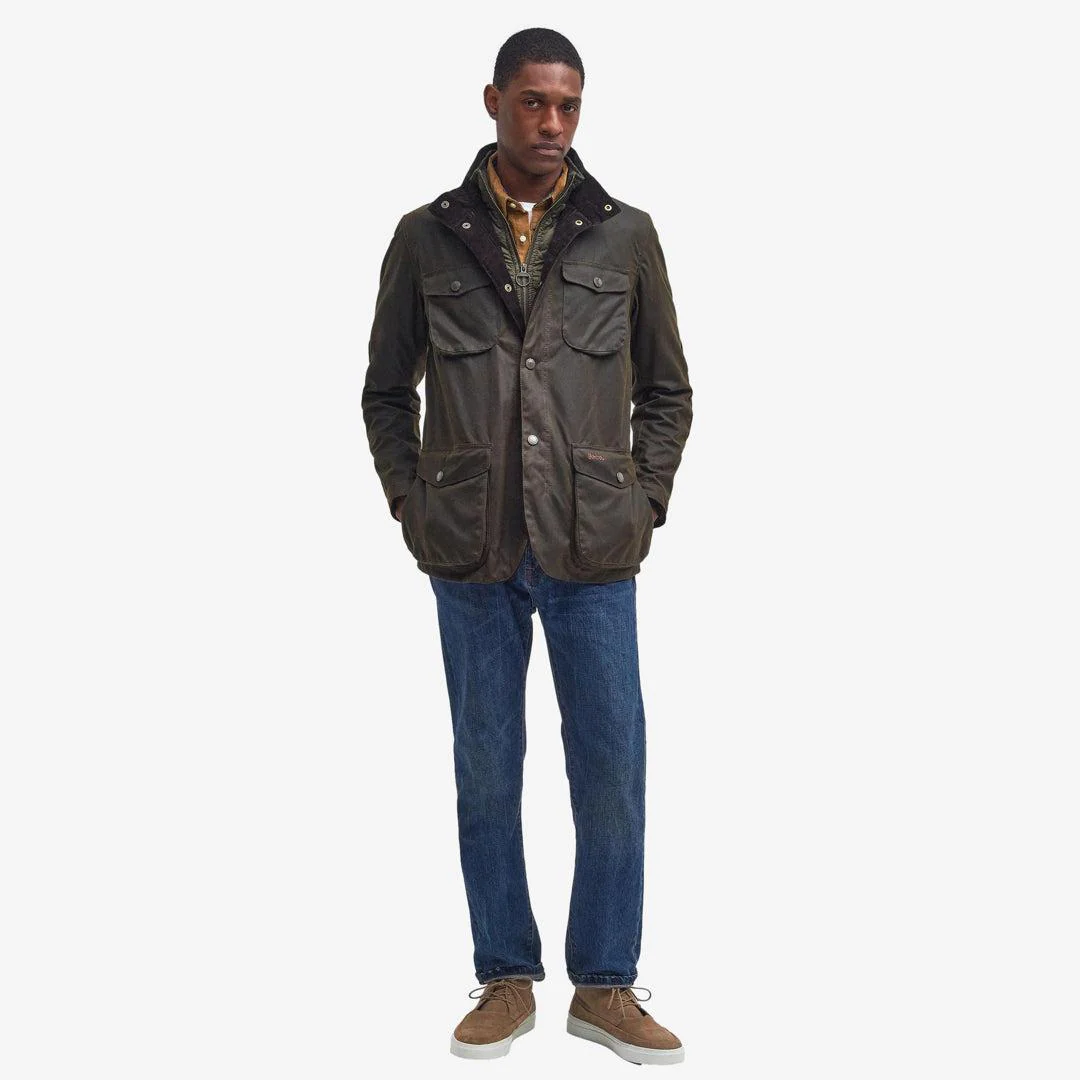 Ogston Wax Jacket Olive - Image 5