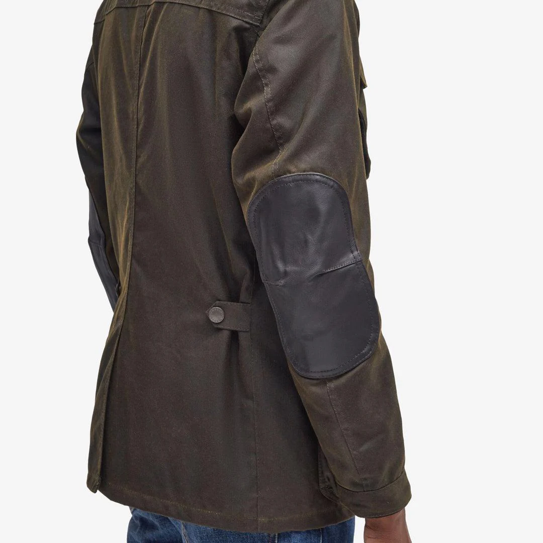 Ogston Wax Jacket Olive - Image 7