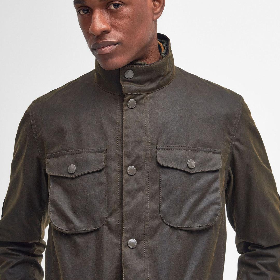 Ogston Wax Jacket Olive - Image 8