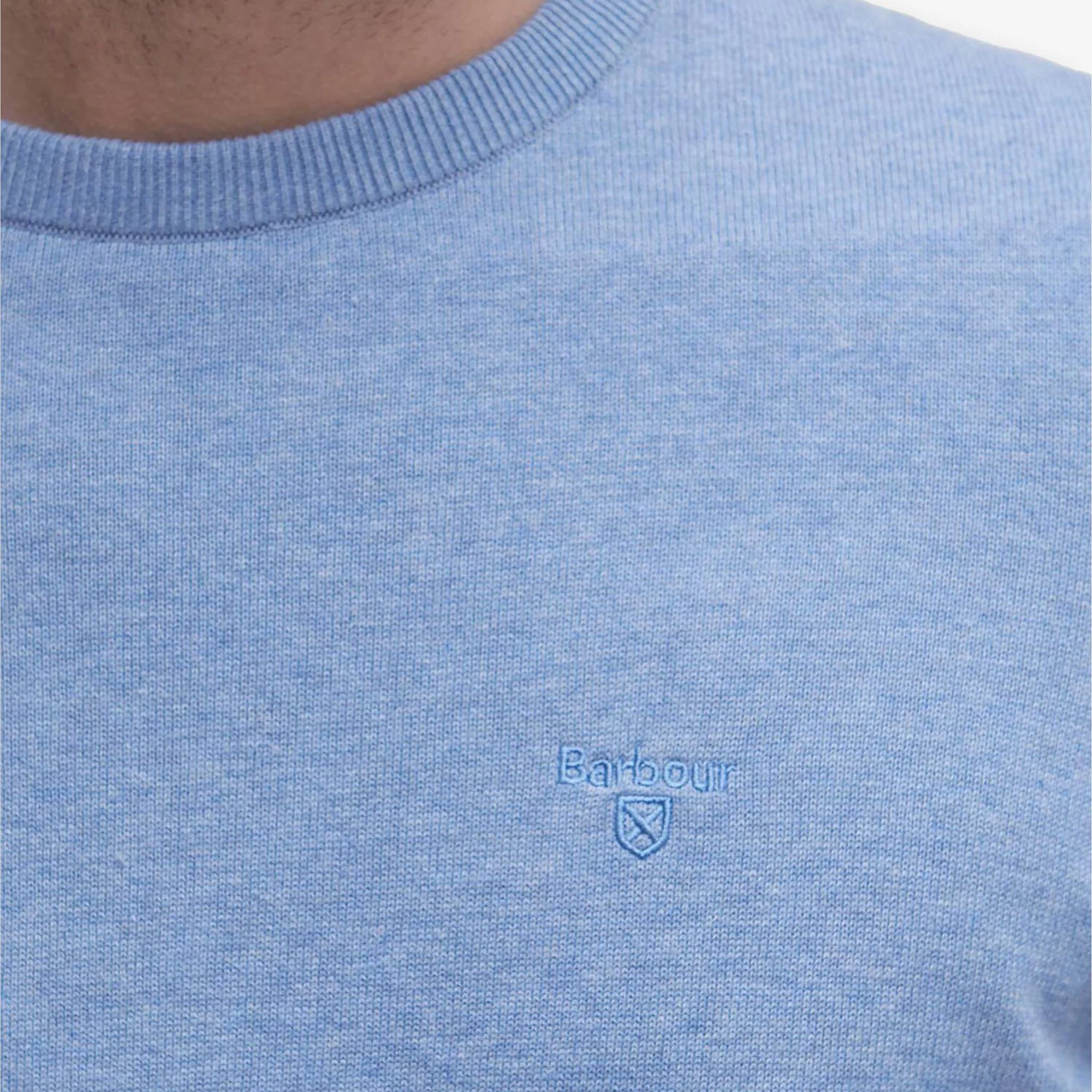 Pima Cotton Crewneck Sweater Blue - Image 6