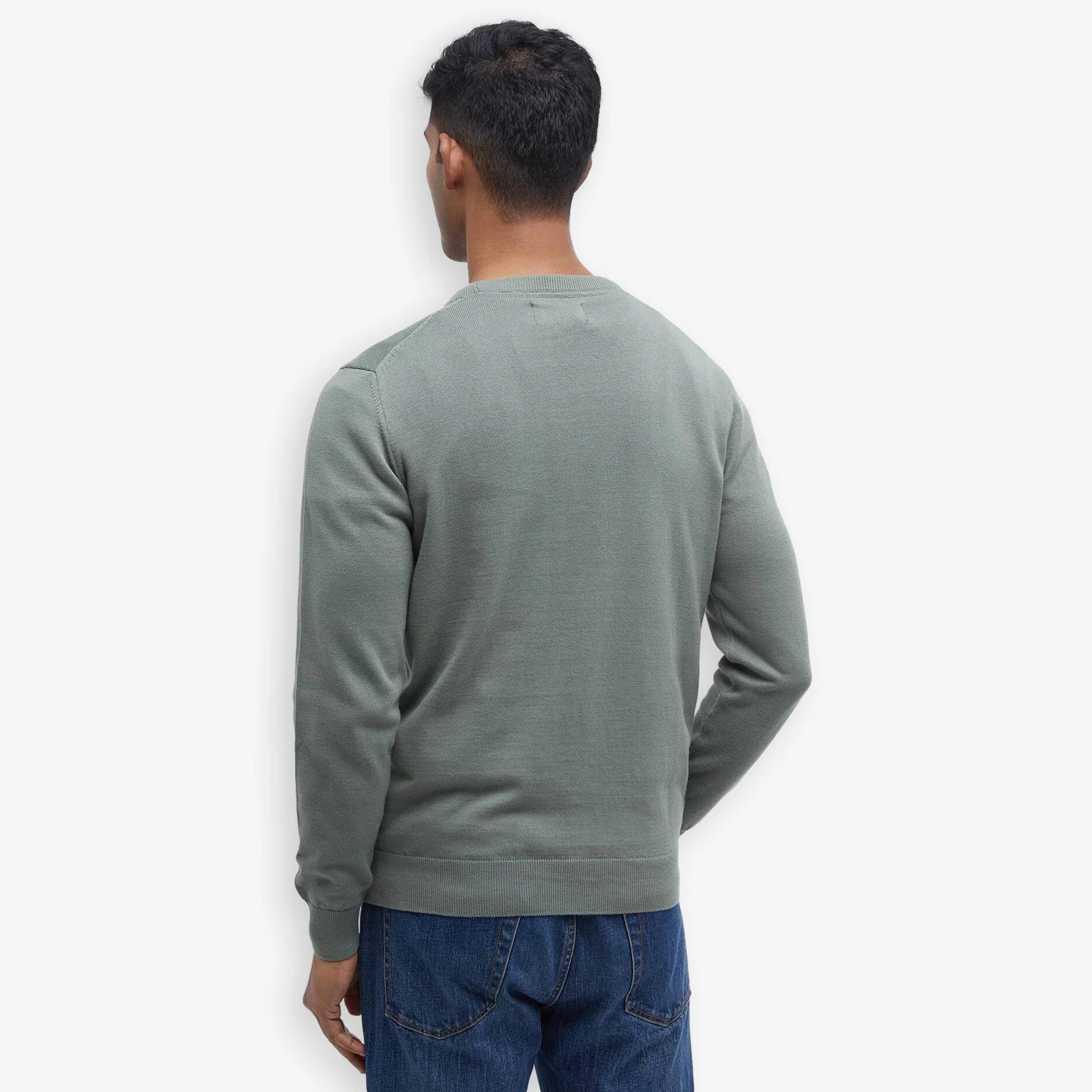 Pima Cotton Crewneck Sweater Green - Image 3