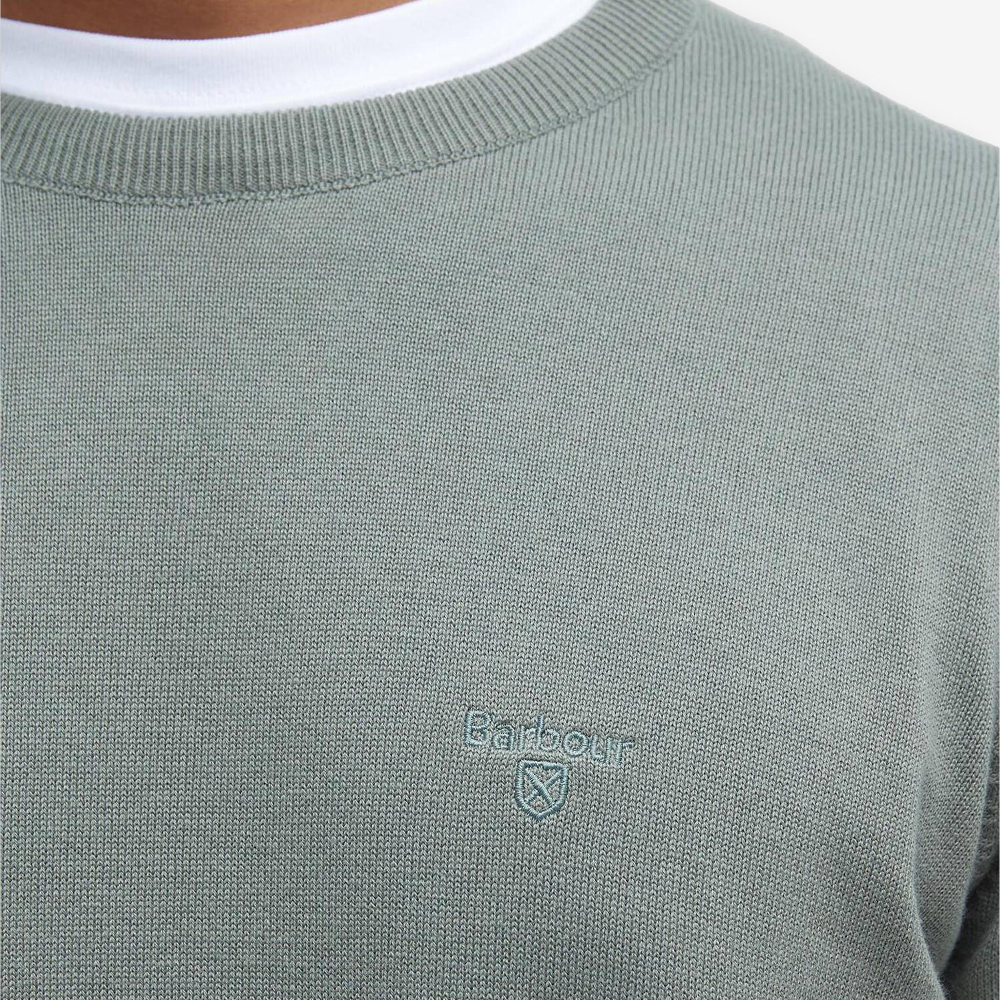 Pima Cotton Crewneck Sweater Green - Image 6