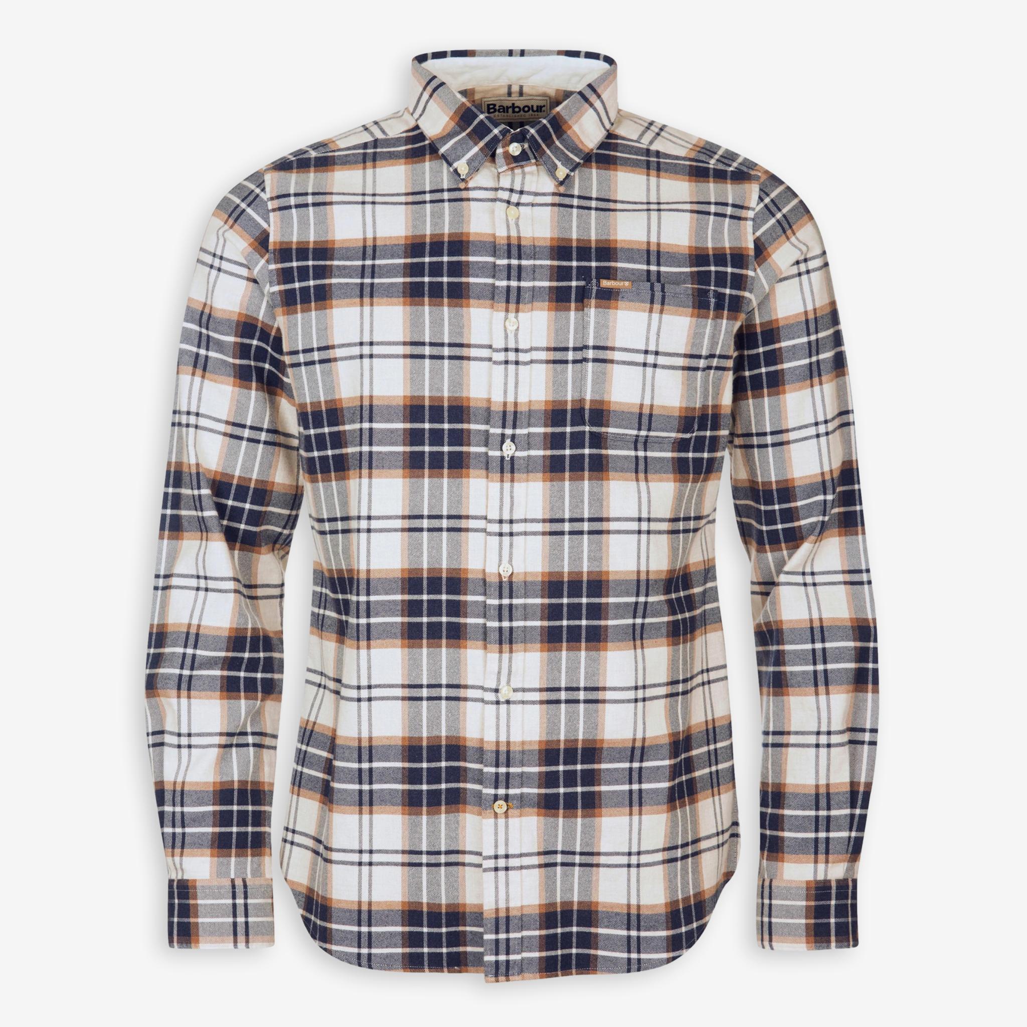 Portdown Twill Check Shirt Ecru