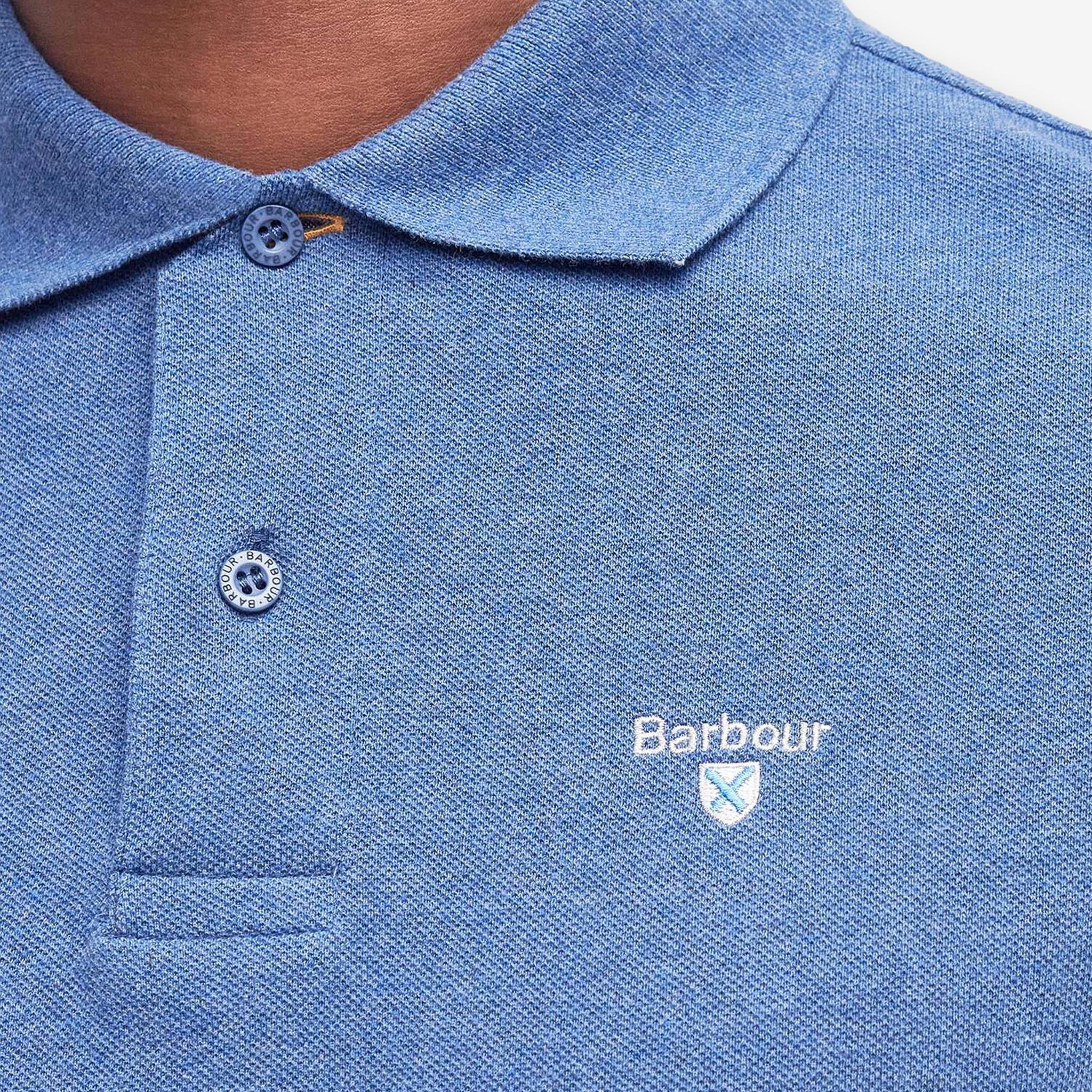 Tartan Pique Polo Chambray Blue - Image 5