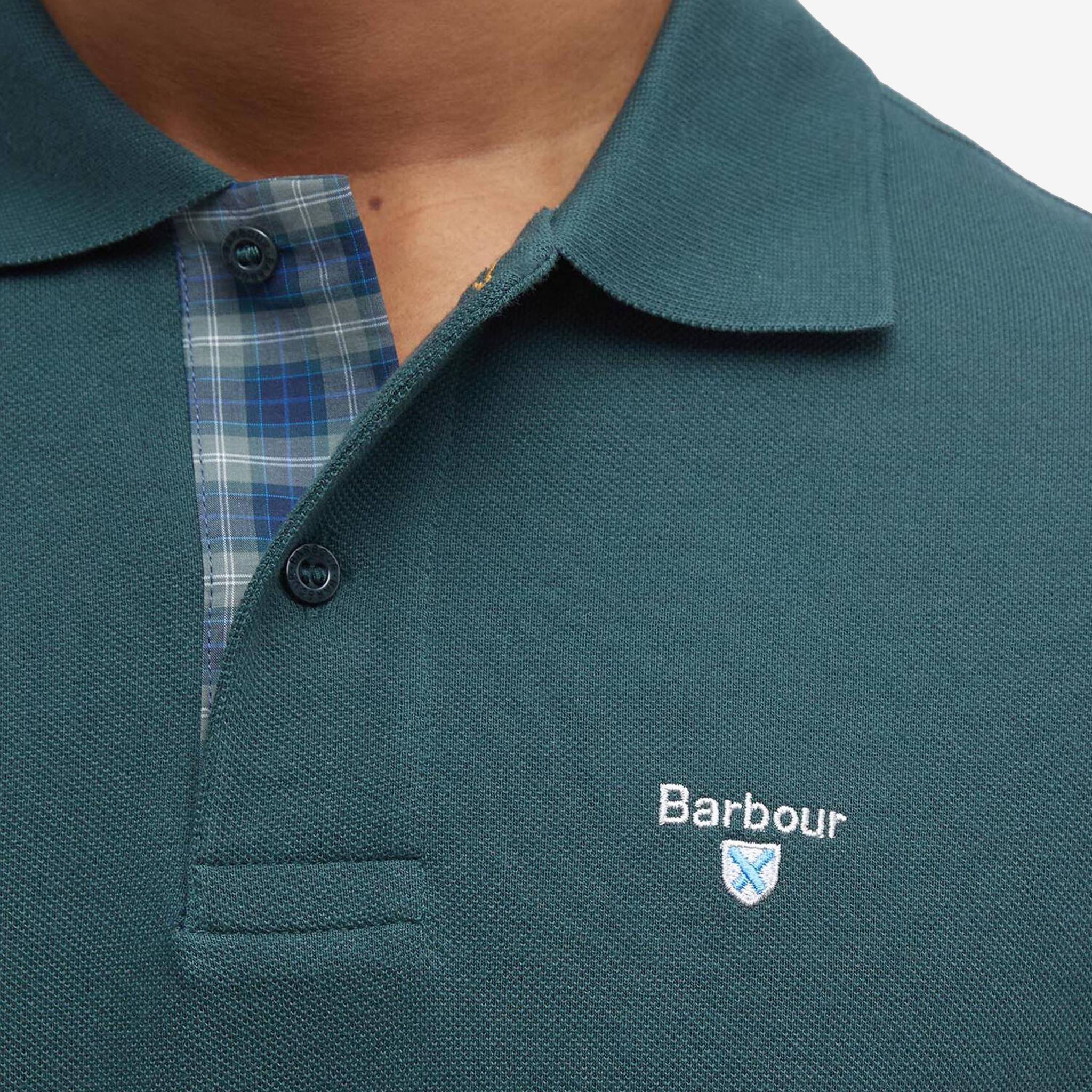 Tartan Pique Polo Green - Image 6