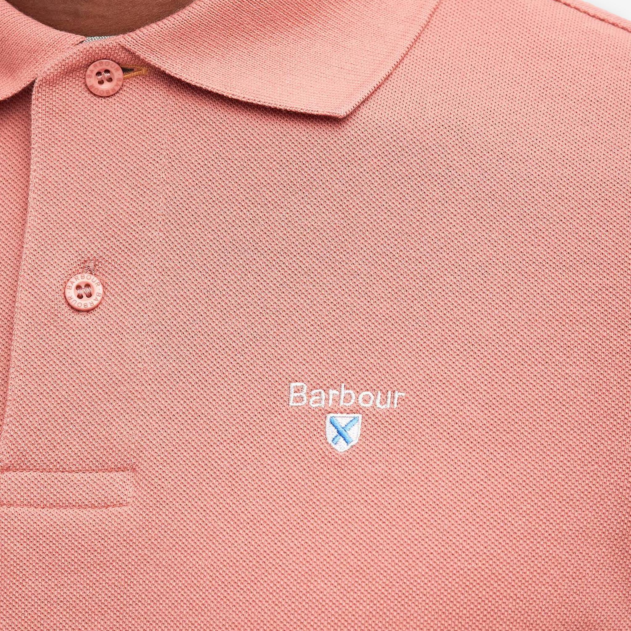 Tartan Pique Polo Pink Clay - Image 6