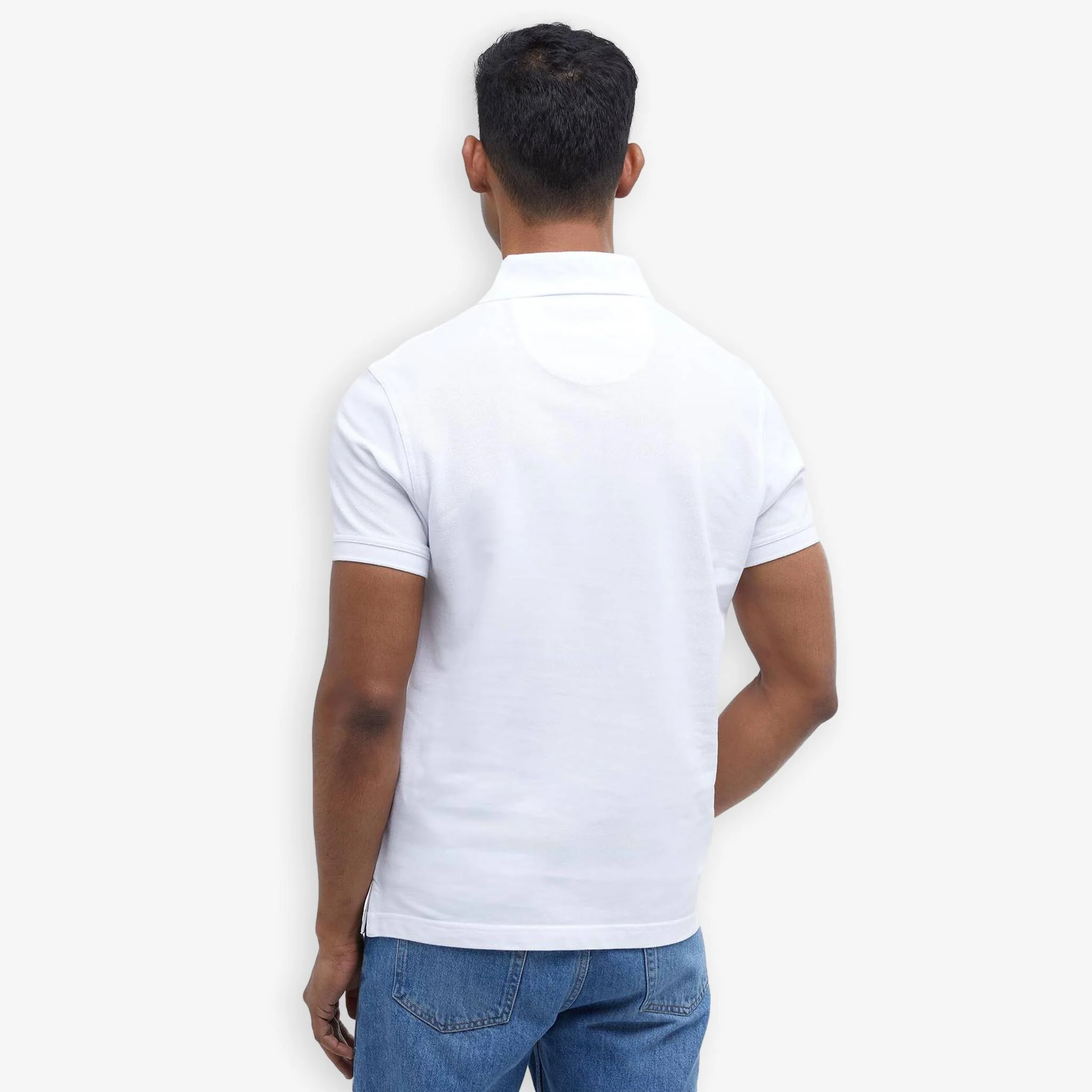 Tartan Pique Polo White - Image 3