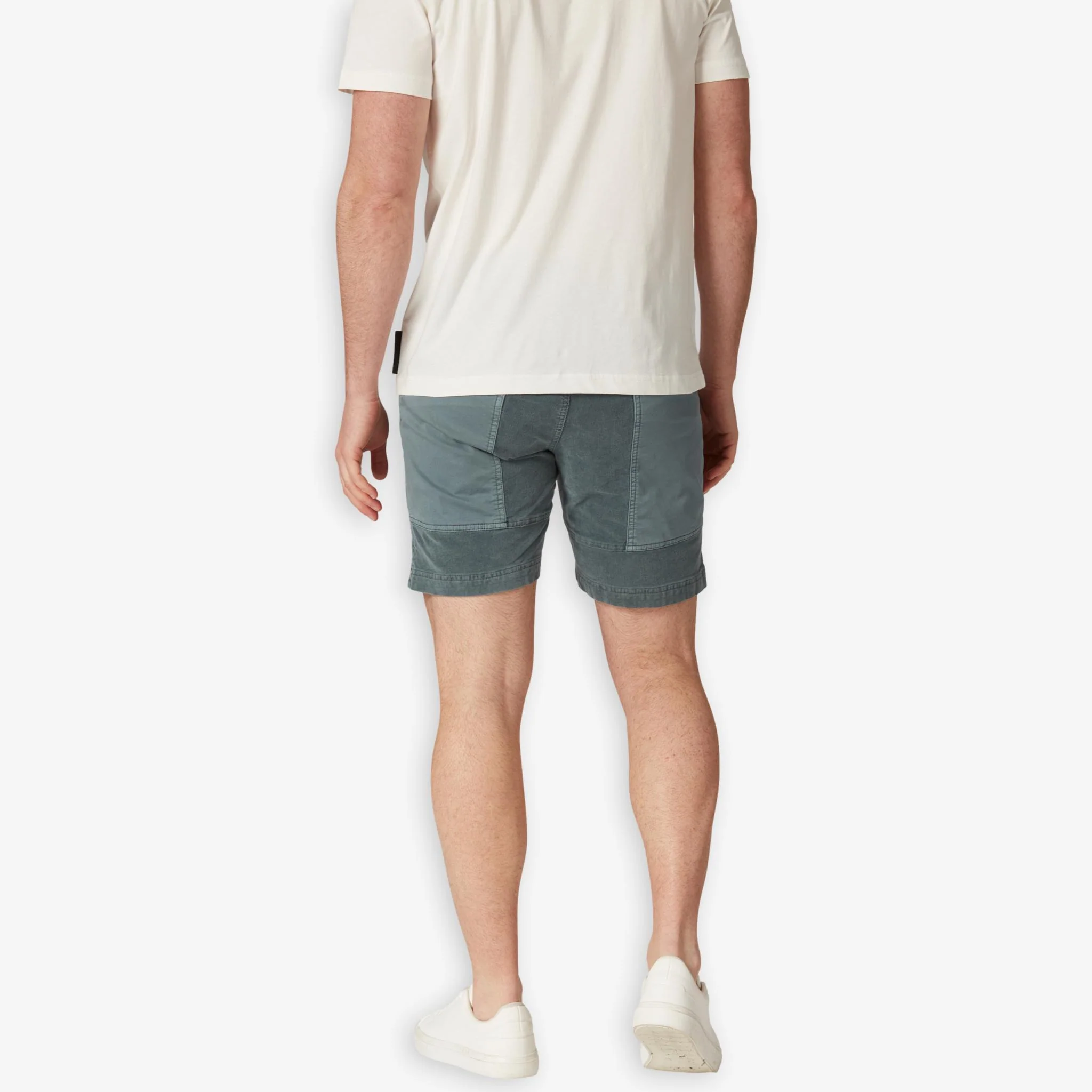 Corduroy Blocked Shorts Blue - Image 4