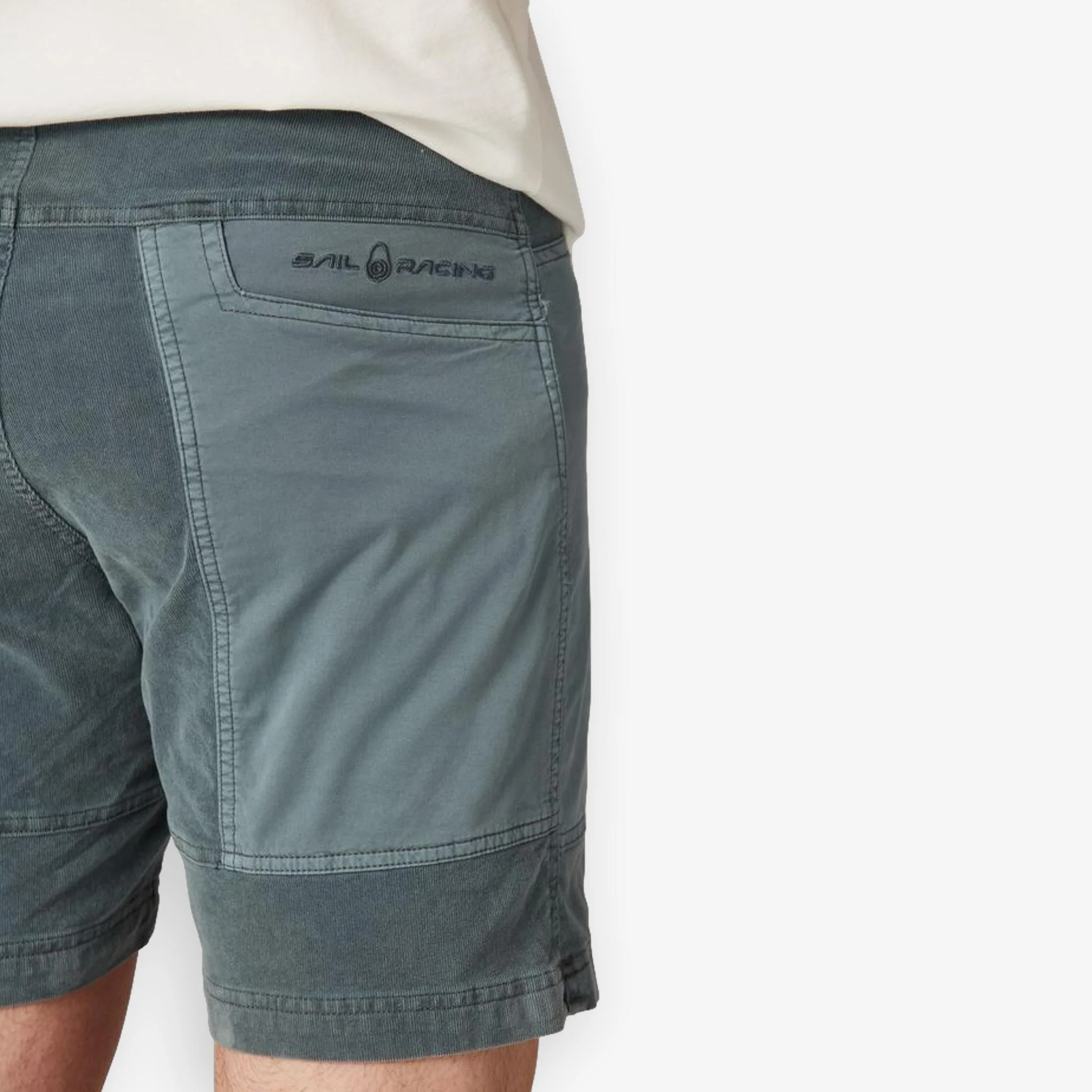 Corduroy Blocked Shorts Blue - Image 6