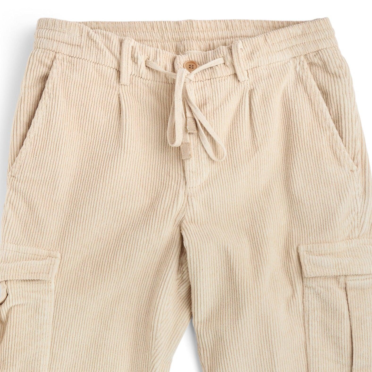 Corduroy Cargo Trousers Sand - Image 3