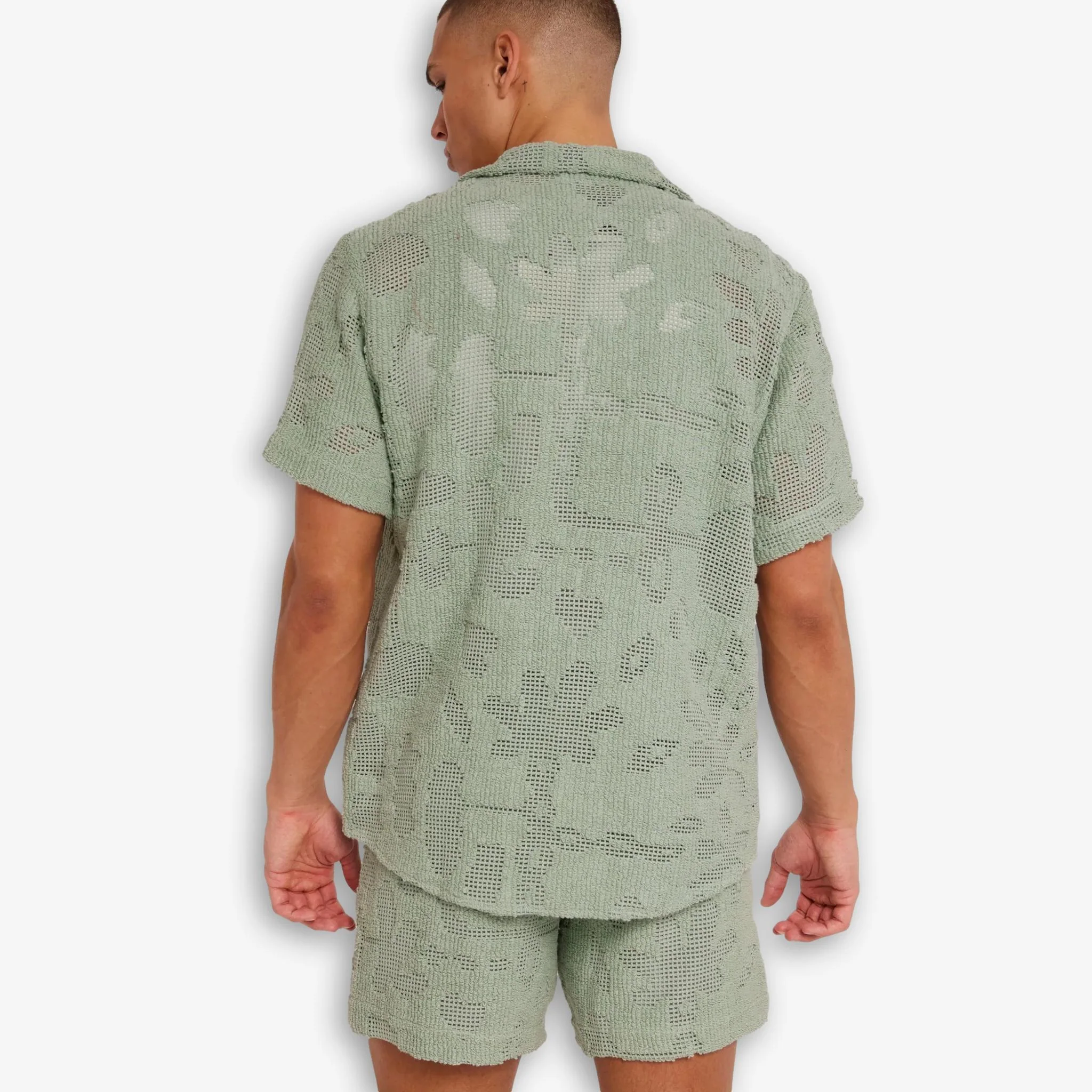 Cuba Crochet Shirt Galbanum - Image 4