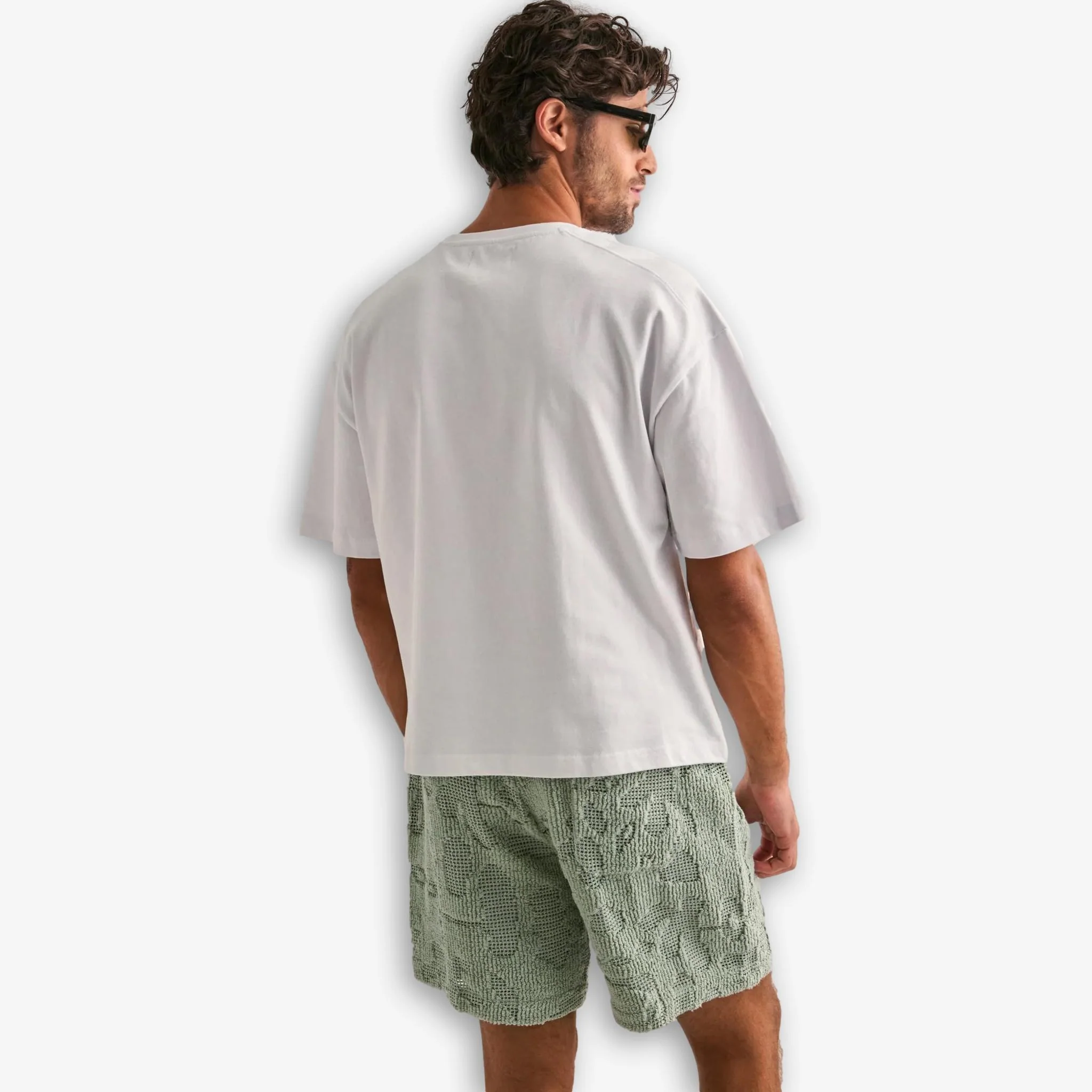 Cuba Crochet Shorts Galbanum - Image 4