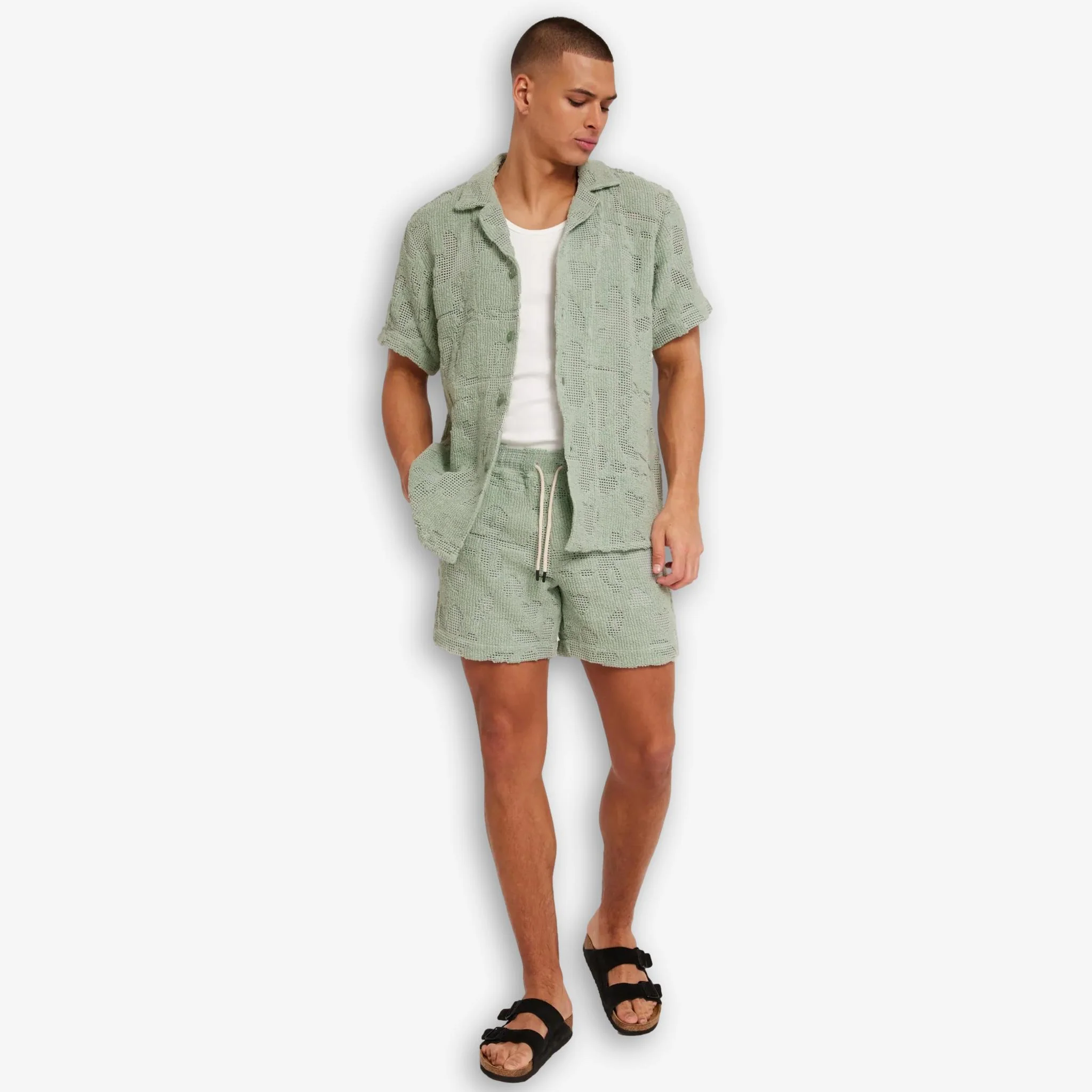 Cuba Crochet Shirt Galbanum - Image 6