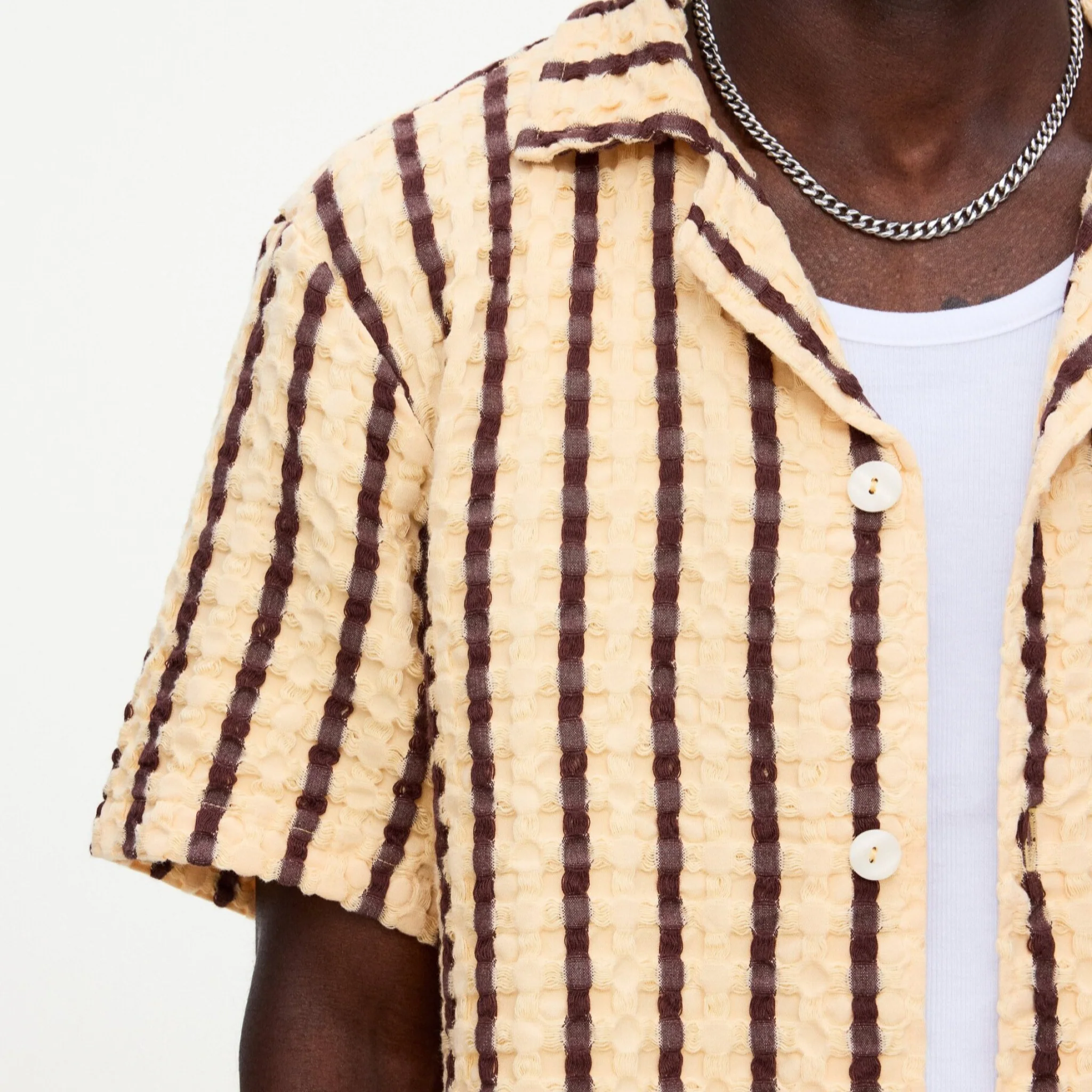 Cuba Waffle Shirt Tartufo - Image 4