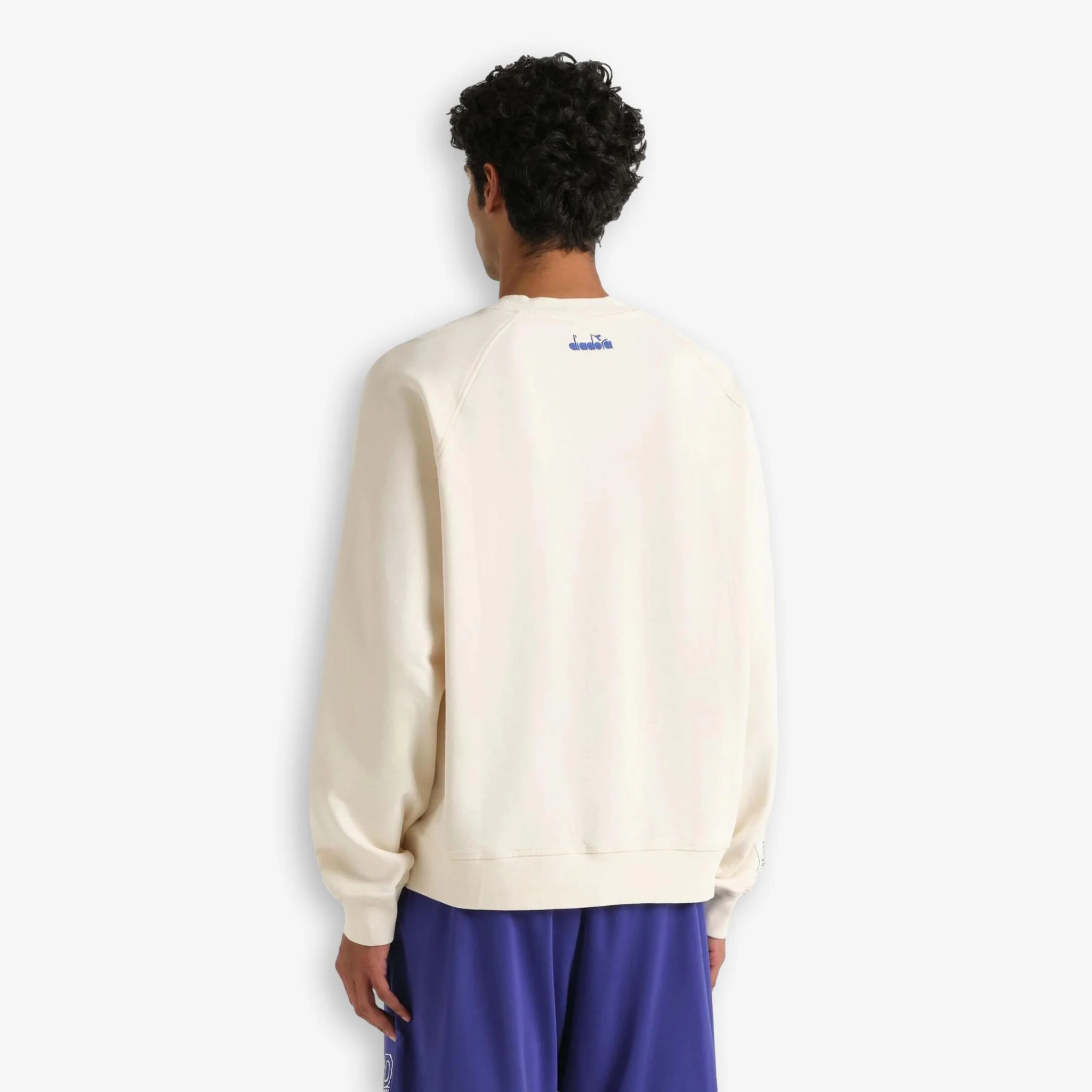 Diadora X Palmes Legacy Crewneck Sweatshirt Offwhite - Image 3