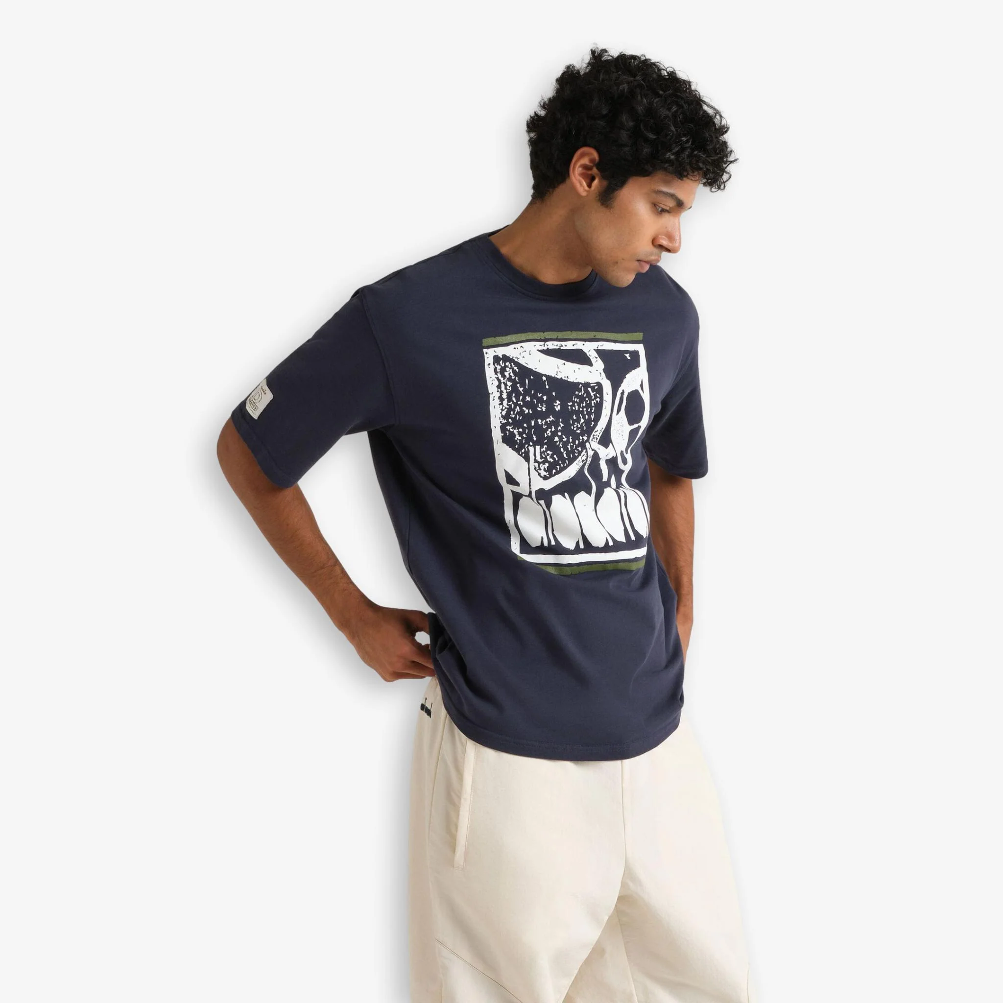 Diadora X Palmes Legacy T-shirt Blue - Image 4