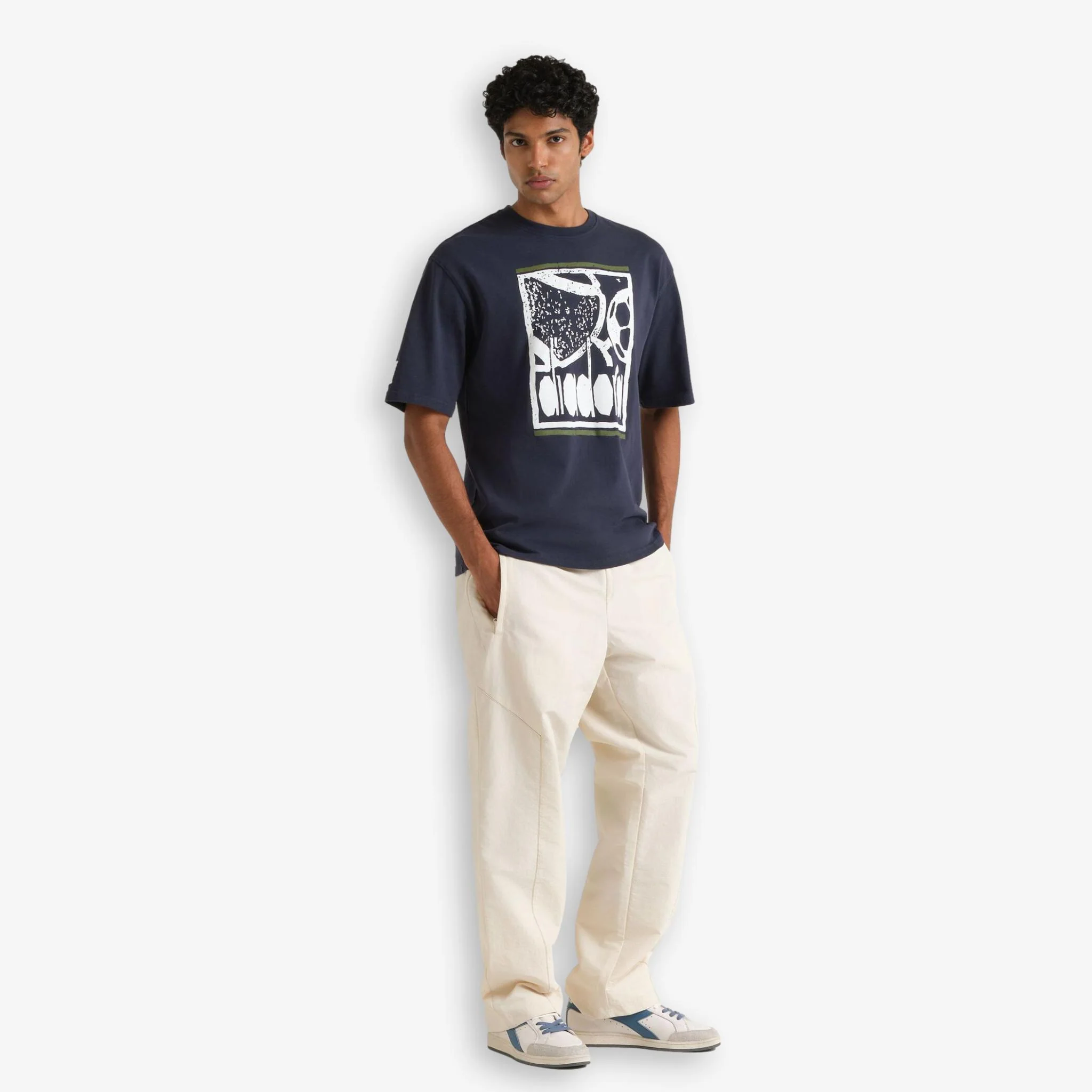 Diadora X Palmes Legacy T-shirt Blue - Image 5