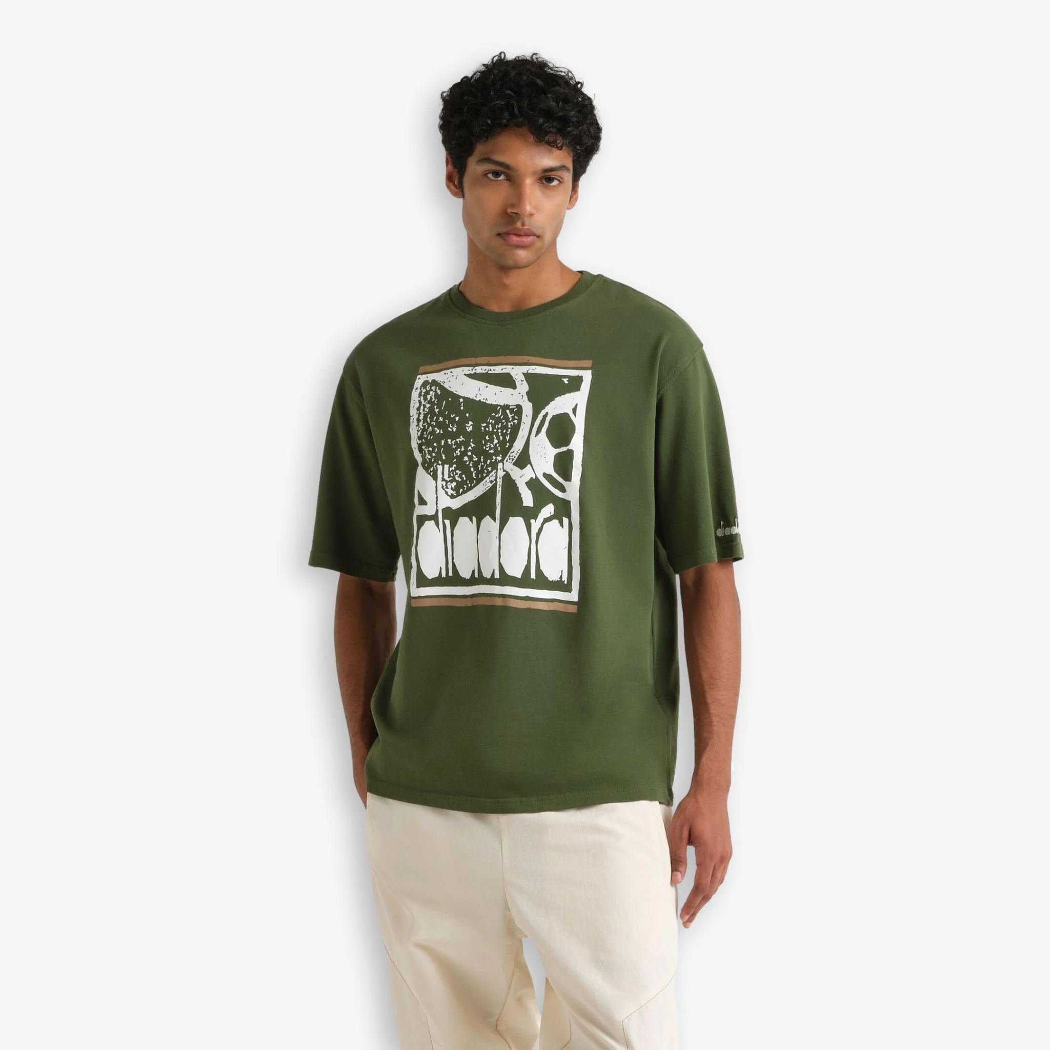 Diadora X Palmes Legacy T-shirt Green - Image 4