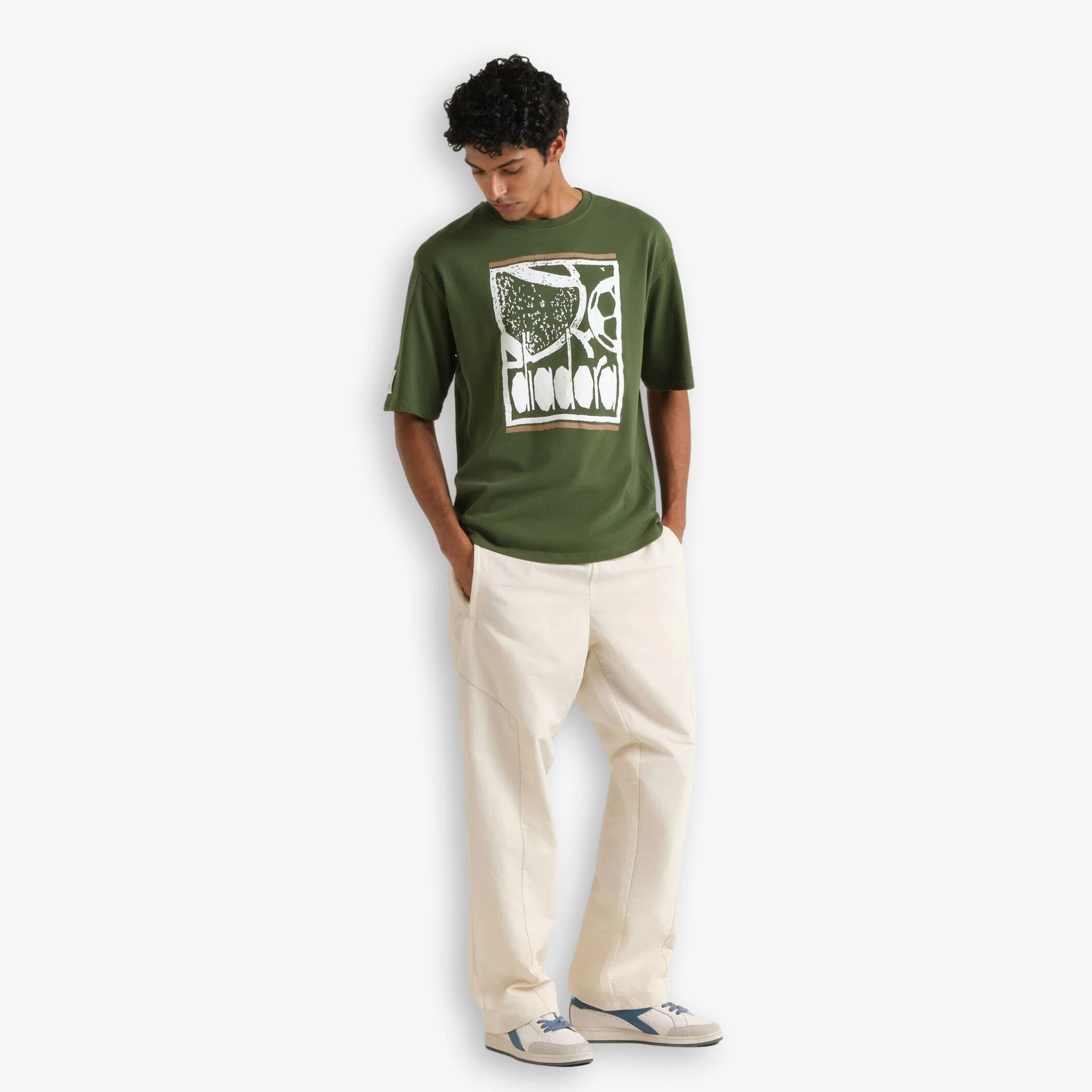 Diadora X Palmes Legacy T-shirt Green - Image 5