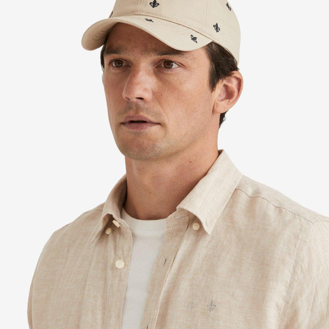Douglas Linen Shirt Khaki - Image 4