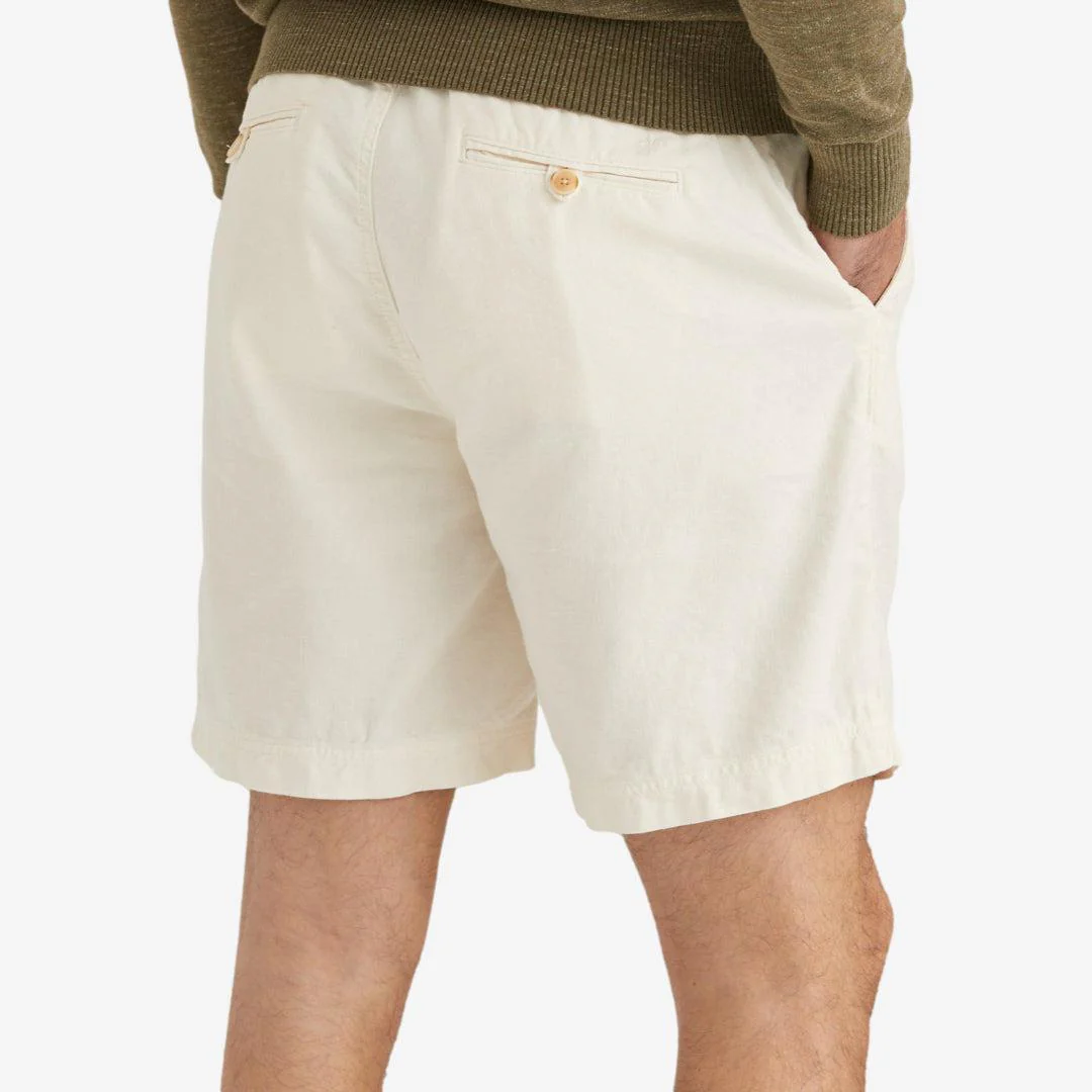 Fenix Linen Drawstring Shorts Offwhite - Image 5
