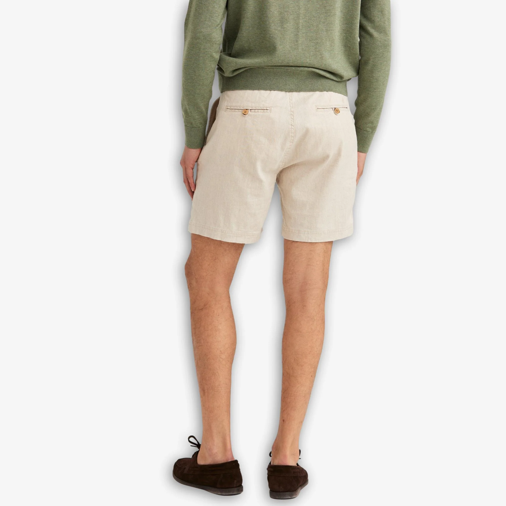 Fenix Linen Shorts Offwhite - Image 3