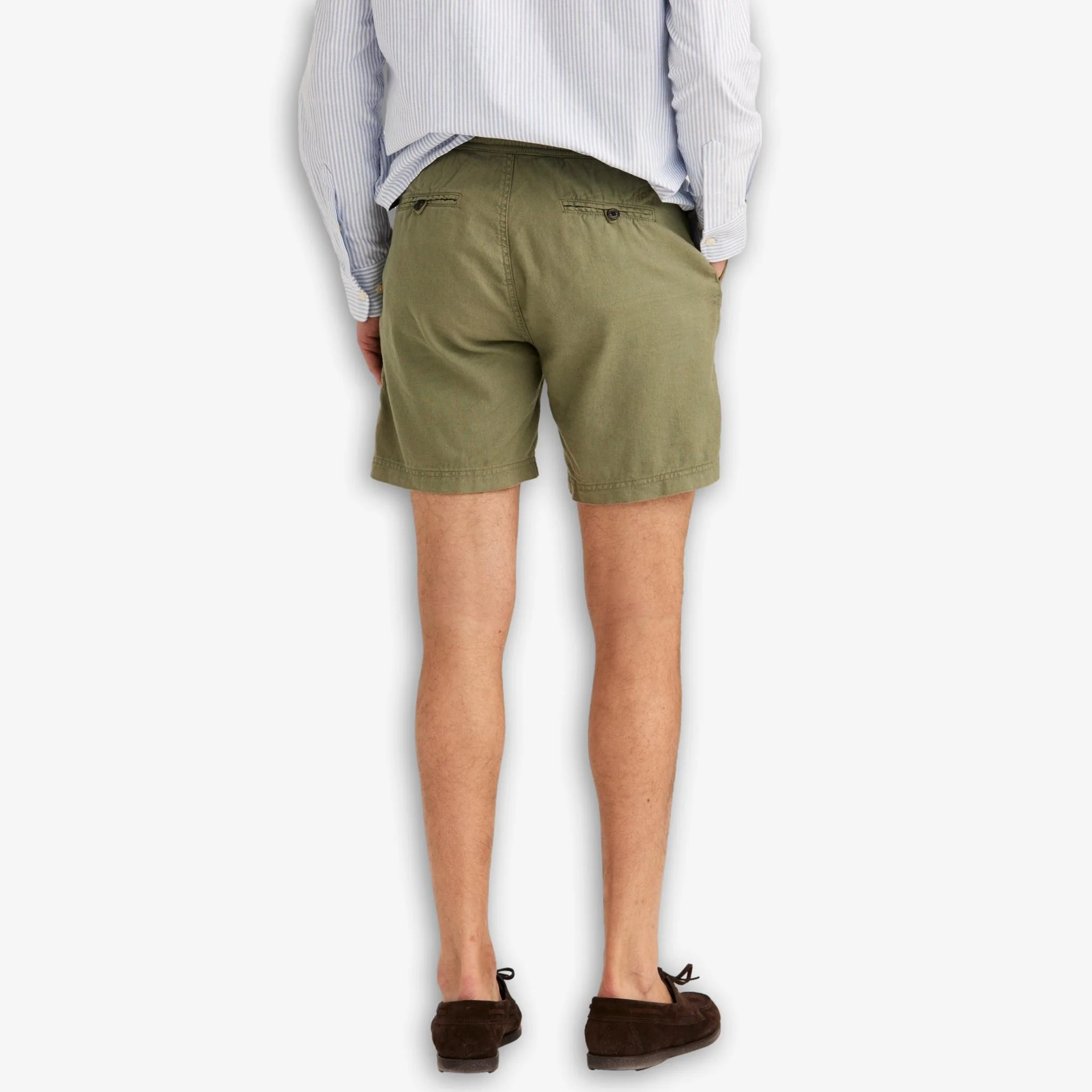 Fenix Linen Shorts Olive - Image 3