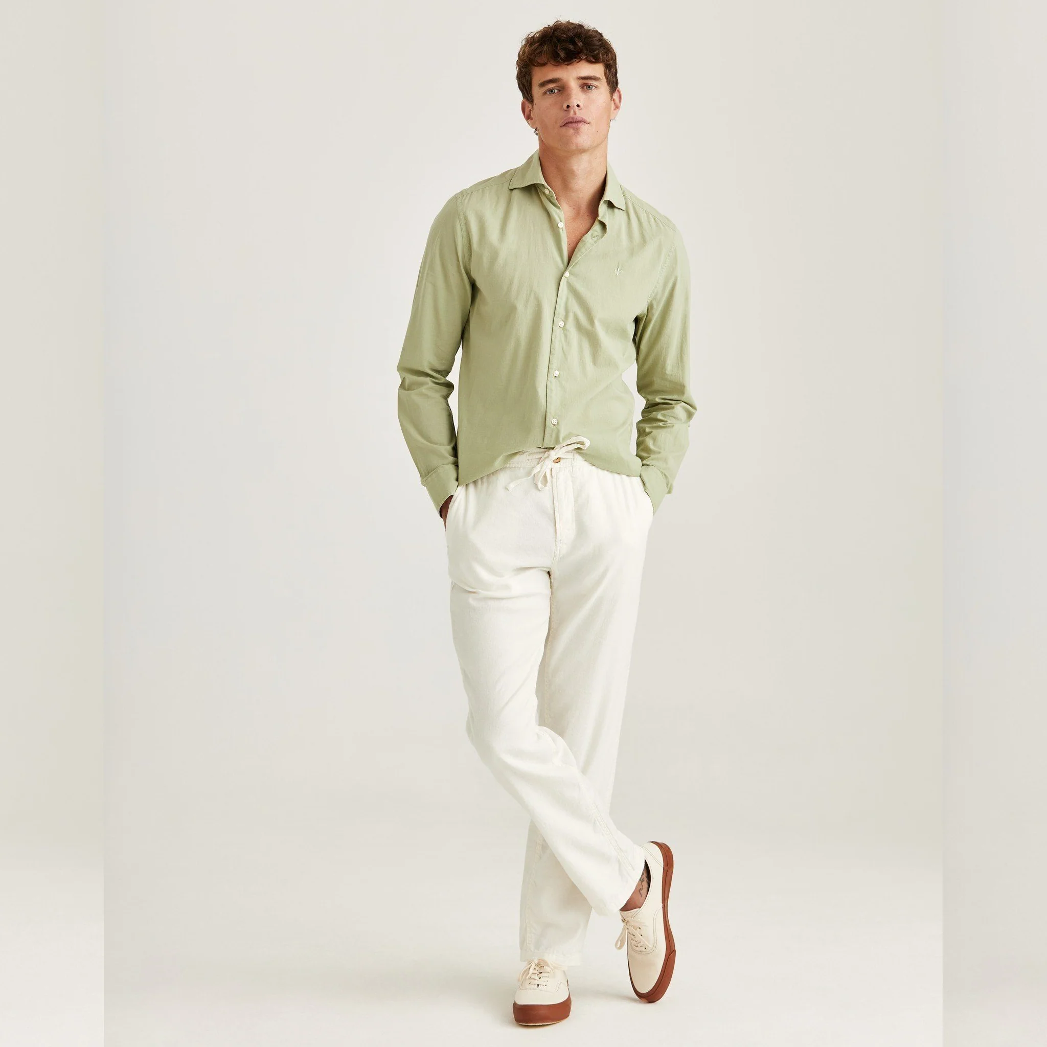 Fenix Linen Trouser Offwhite - Image 4