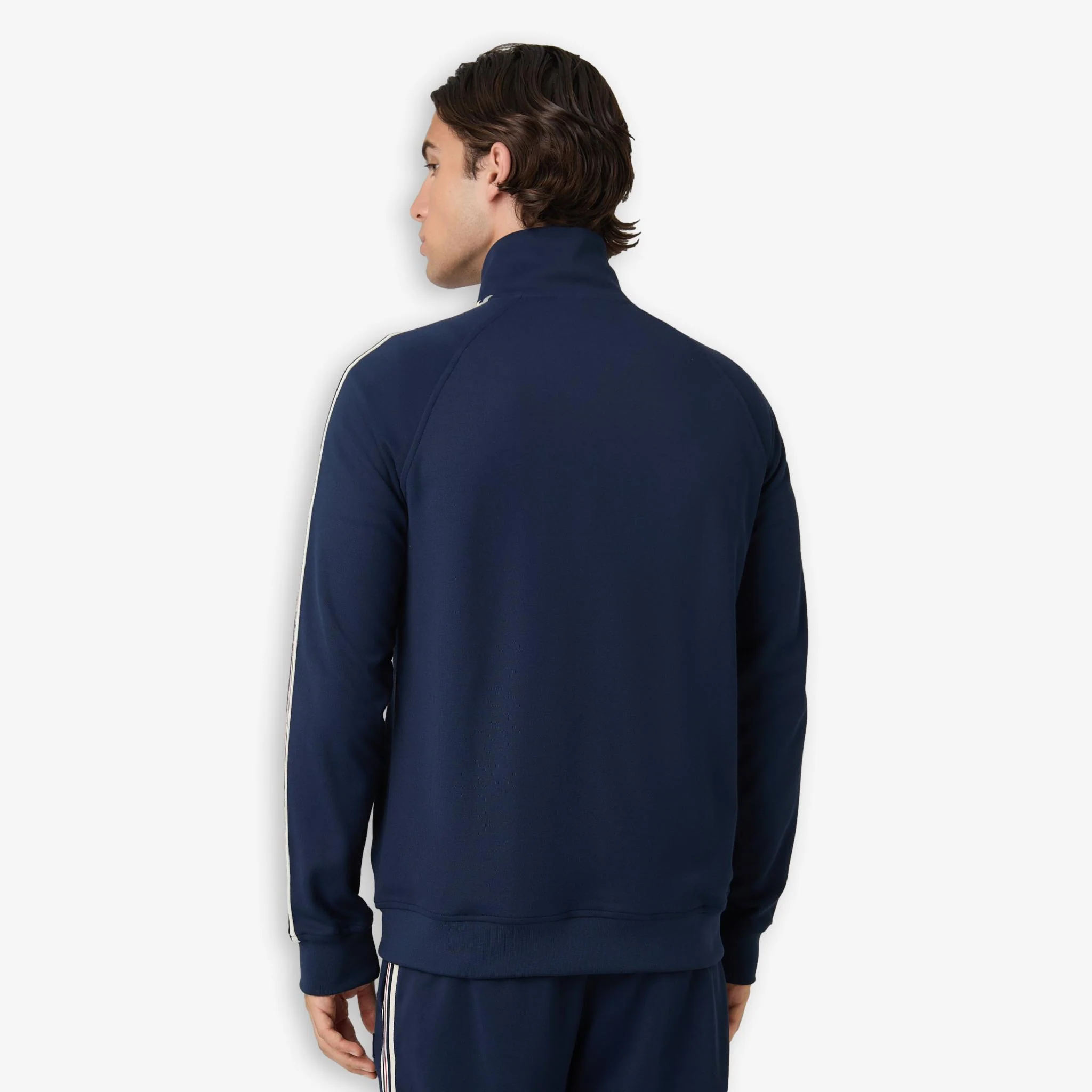 Biella Pique Track Jacket Blue - Image 3