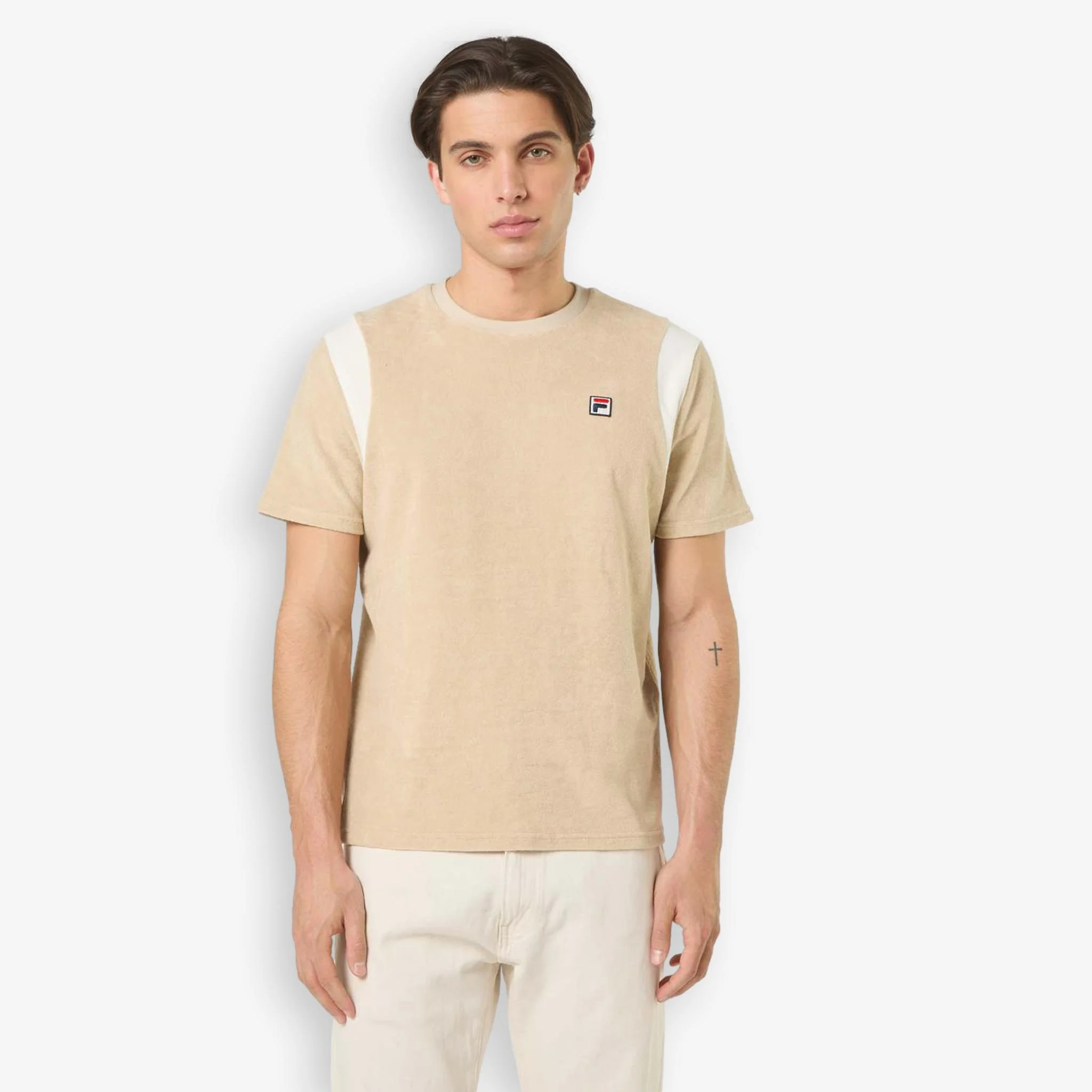 Empoli Cotton Terry T-Shirt Beige - Image 3