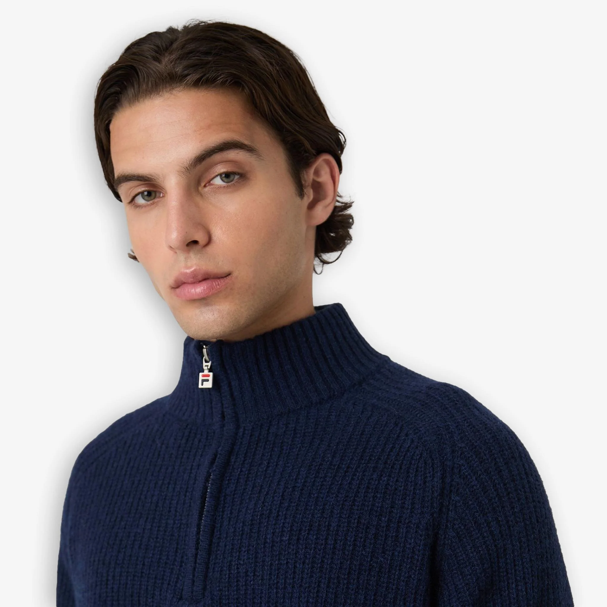 Giovanni Relaxed Half Zip Knit Sailing Sweater Blue - Image 5