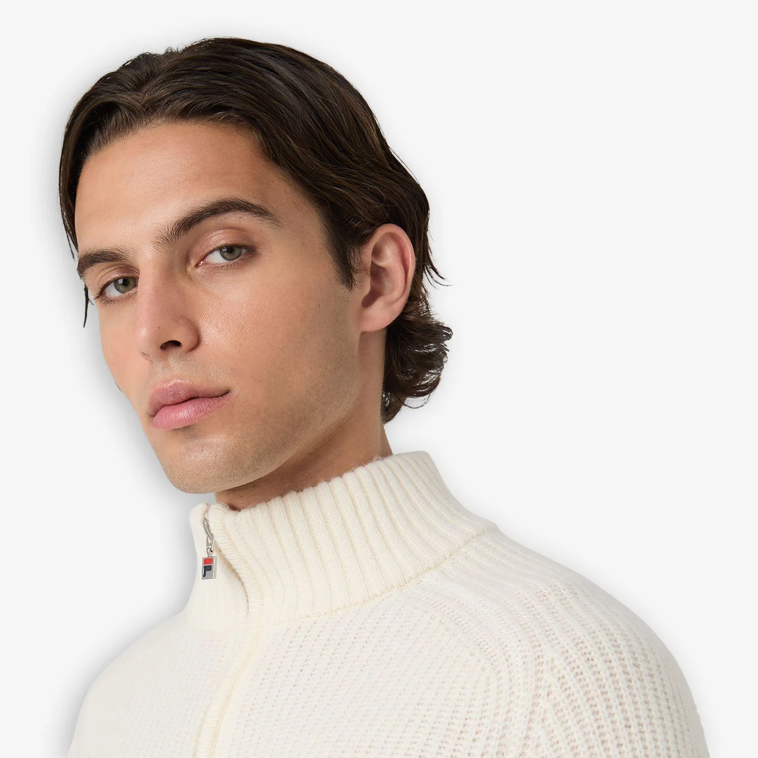 Giovanni Relaxed Half Zip Knit Sailing Sweater Offwhite - Image 5