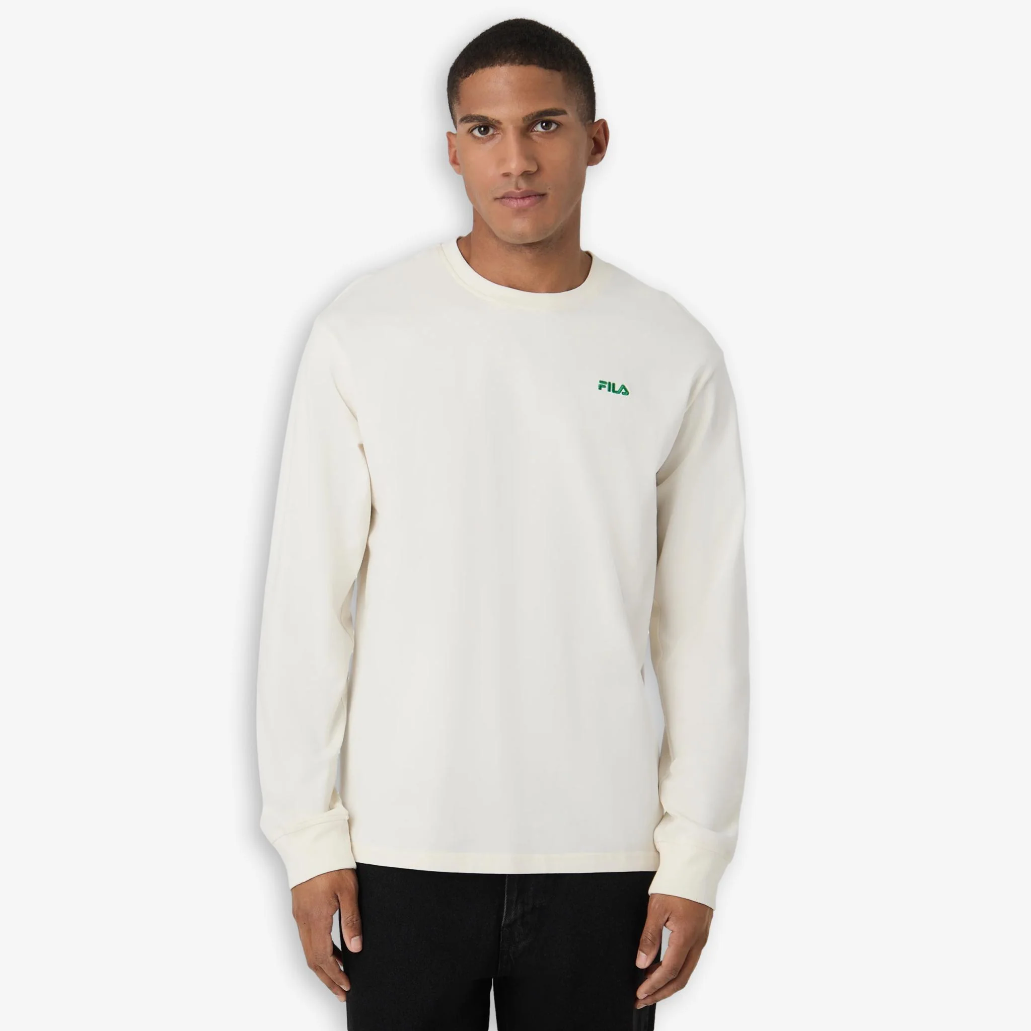Navigli Pizza Graphic Long Sleeve T-Shirt Offwhite - Image 4