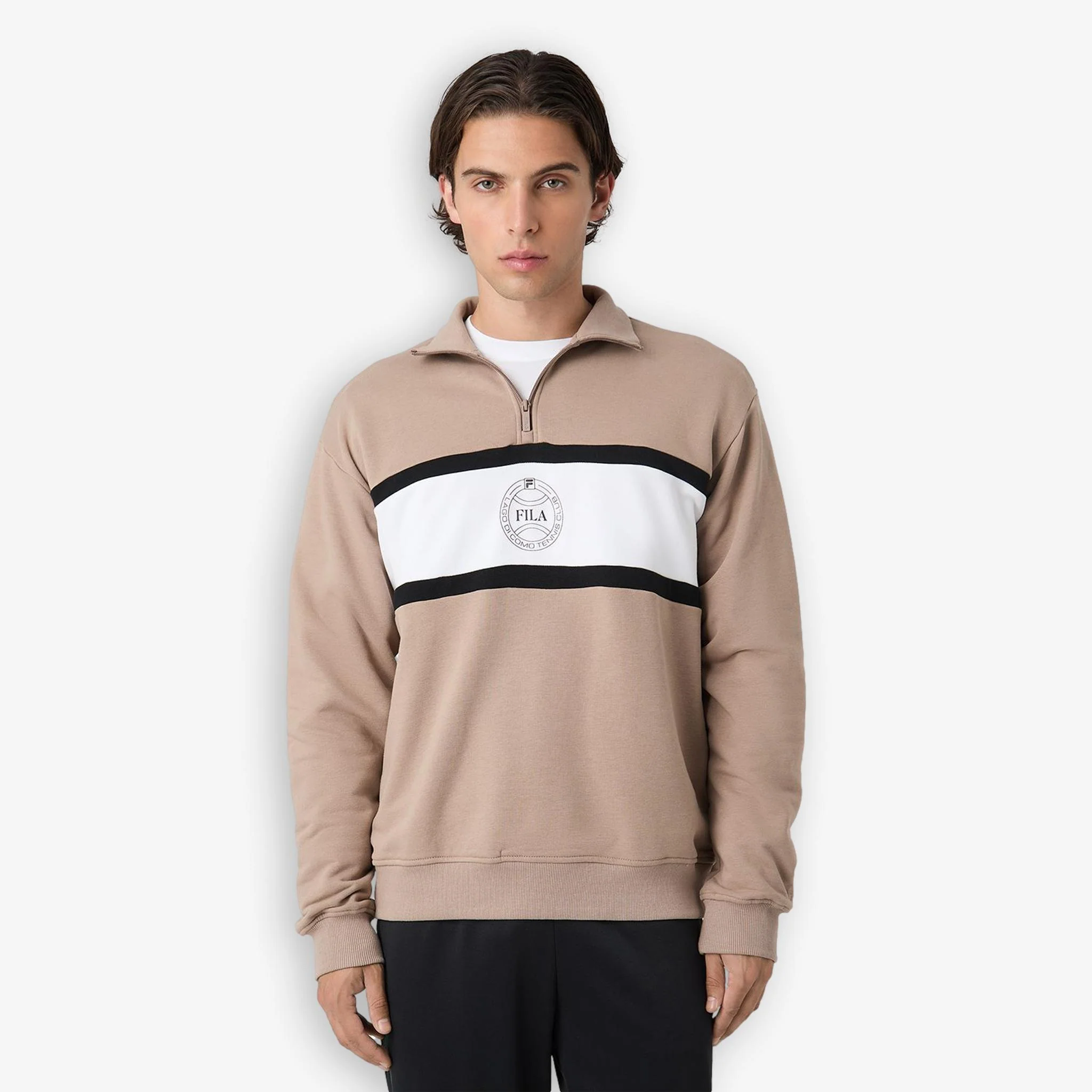 Parella Loose Half Zip Sweater Beige - Image 2