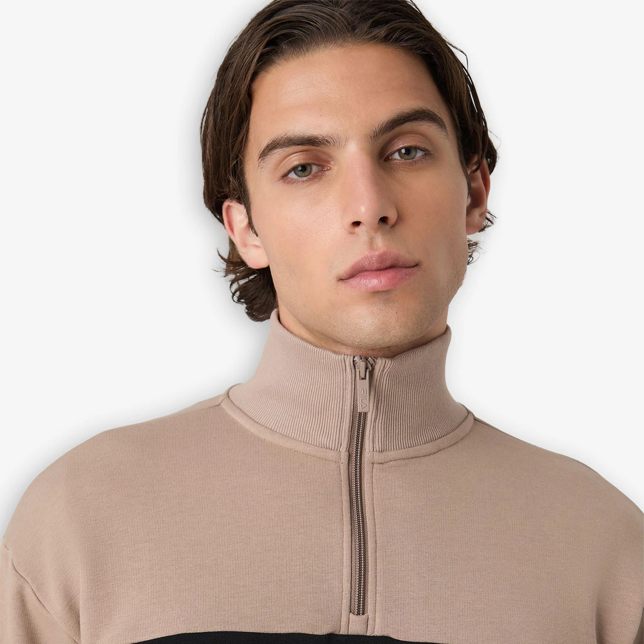 Parella Loose Half Zip Sweater Beige - Image 5
