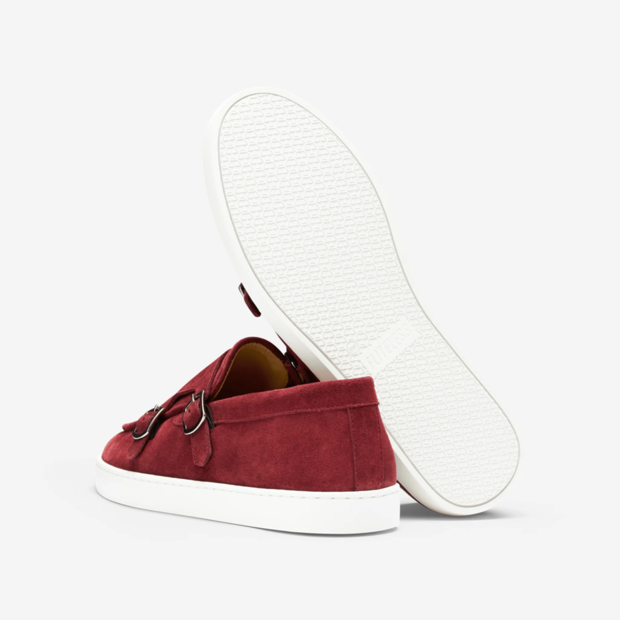 Monk Strap Sneaker Suede Maroon - Image 3