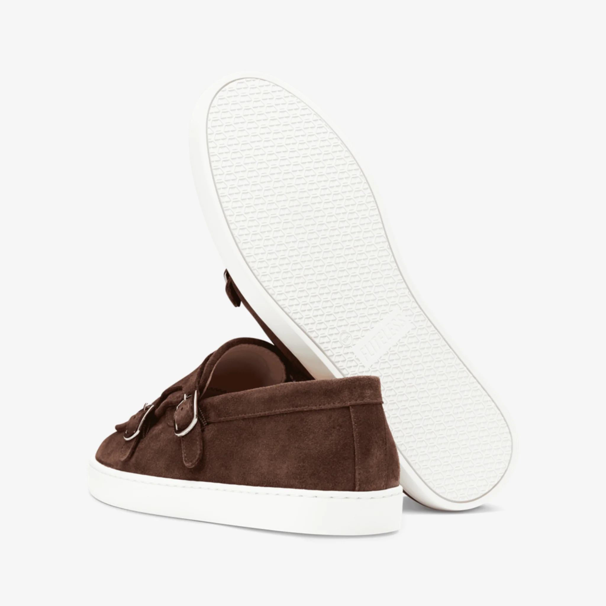 Monk Strap Sneaker Suede Sparrow Brown - Image 3